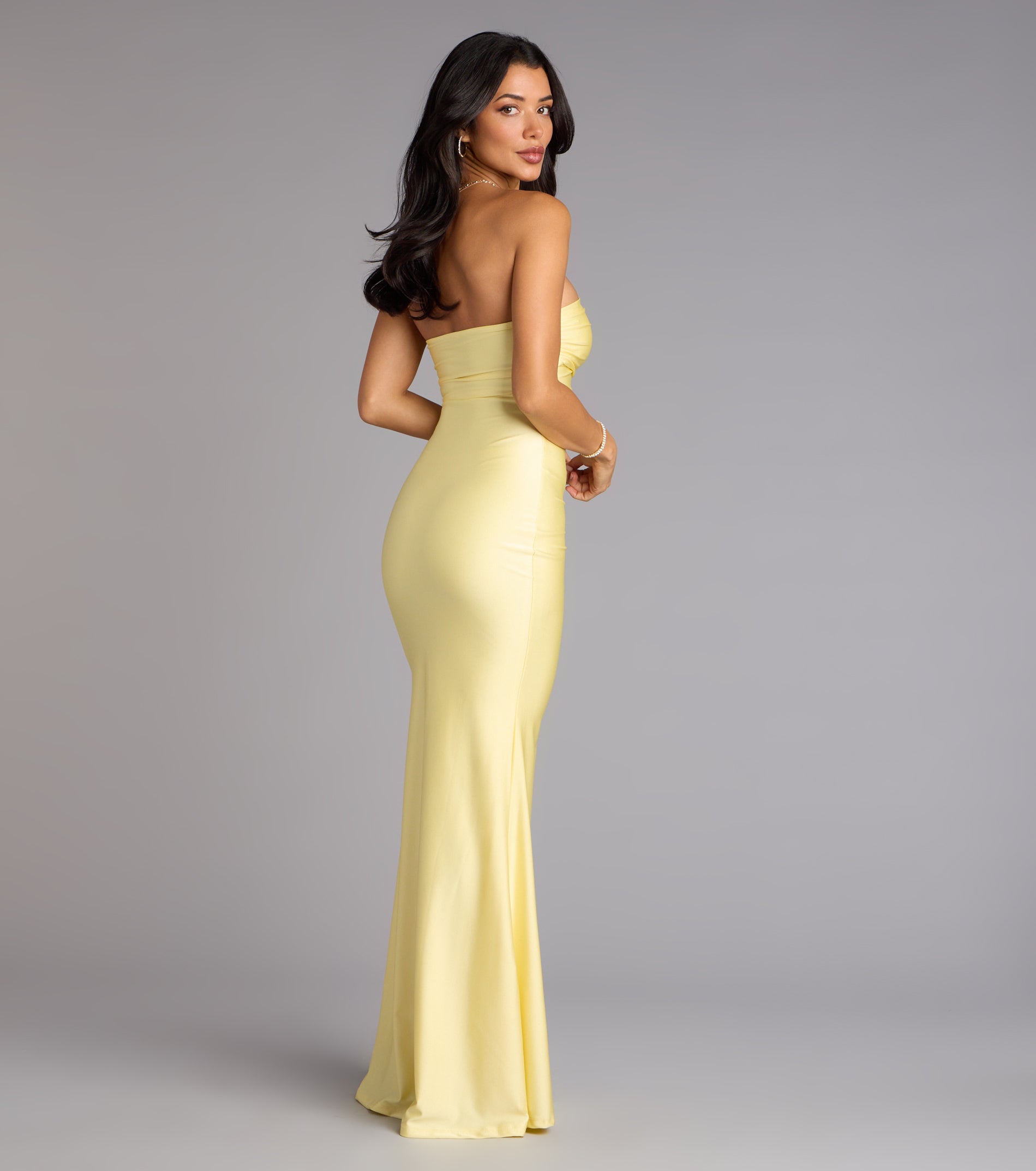 Cheryl Strapless Slit Mermaid Formal Dress - Image 18
