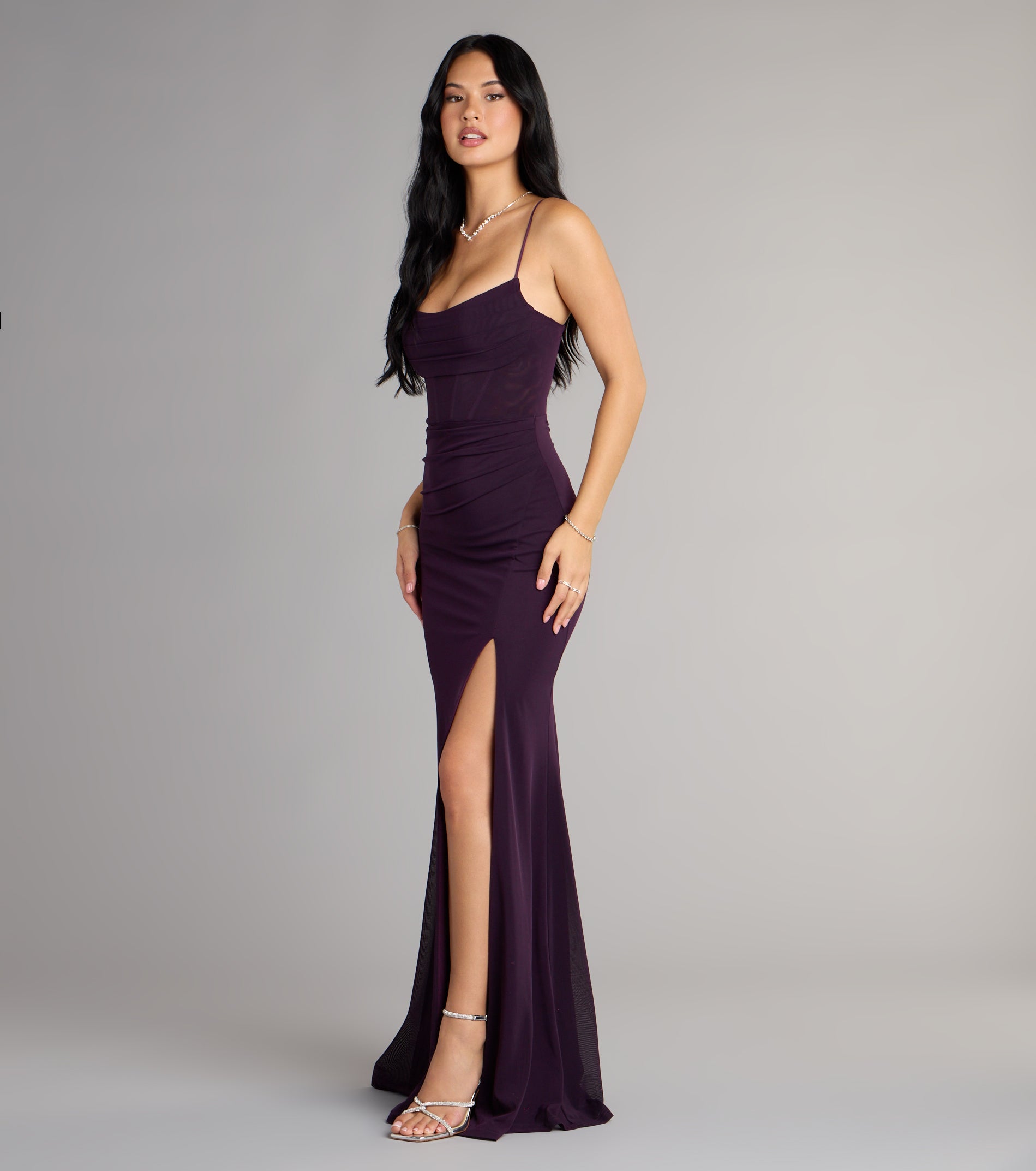 Marabella Mesh Corset Mermaid Formal Dress - Image 7