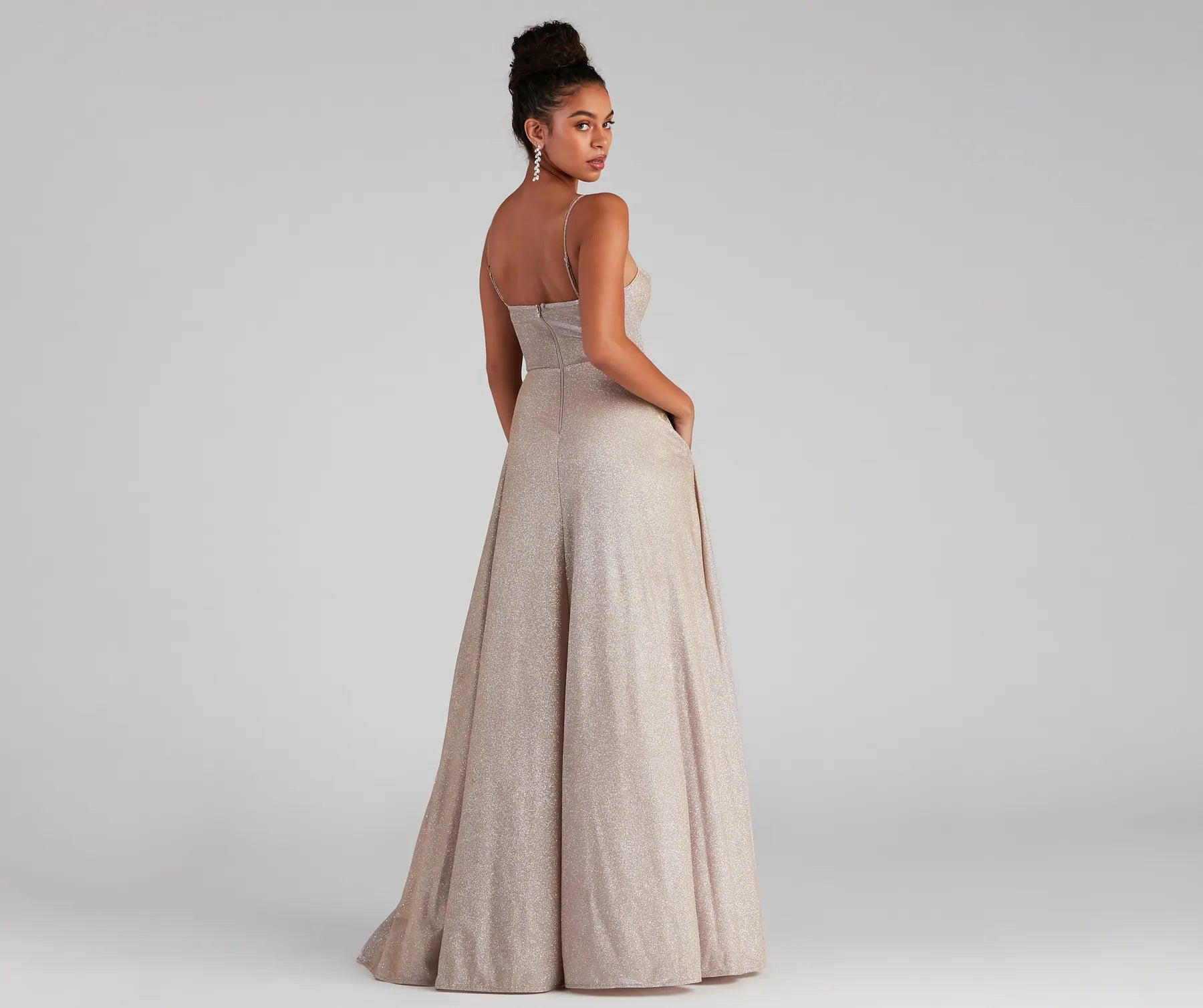 Denice Corset A-Line Wrap Formal Dress - Image 2