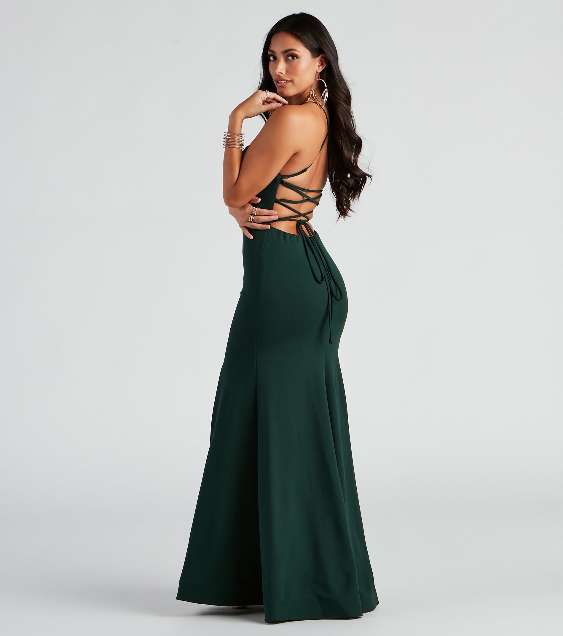Eden Formal Lace-Up Mermaid Dress - Image 11