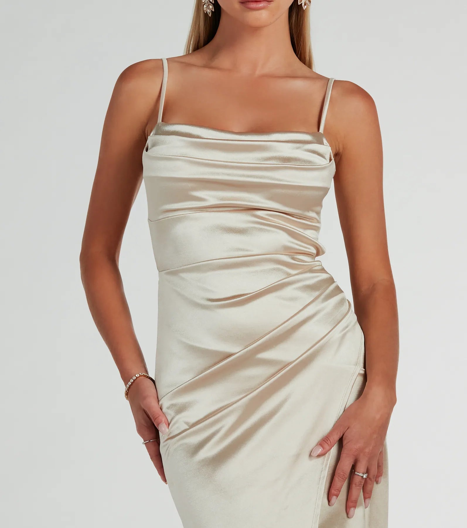 Laurel Formal Satin Tie-Back Mermaid Dress - Image 15