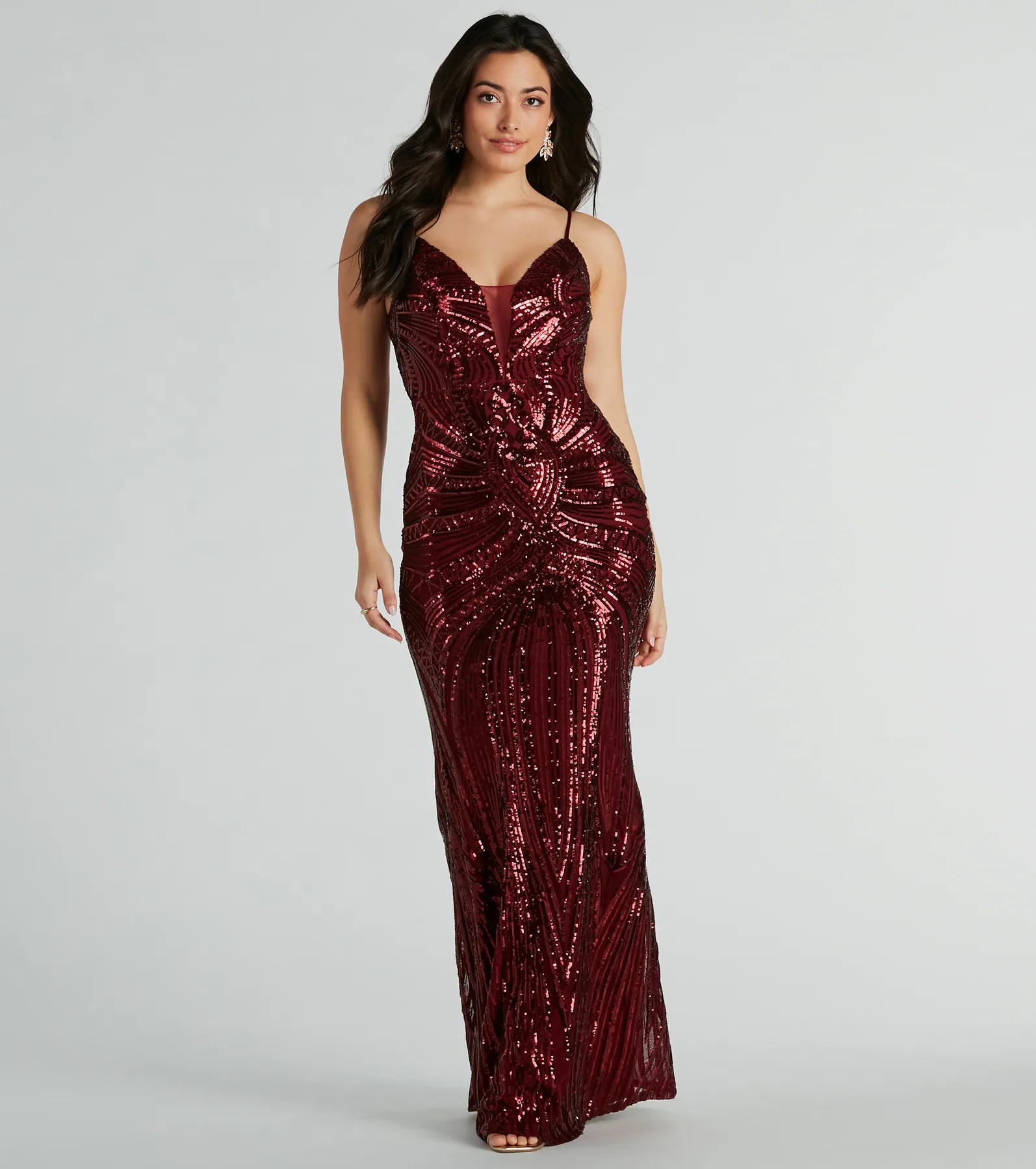 Pauline Formal Sequin Draped Bead Bodycon Dress - Image 10
