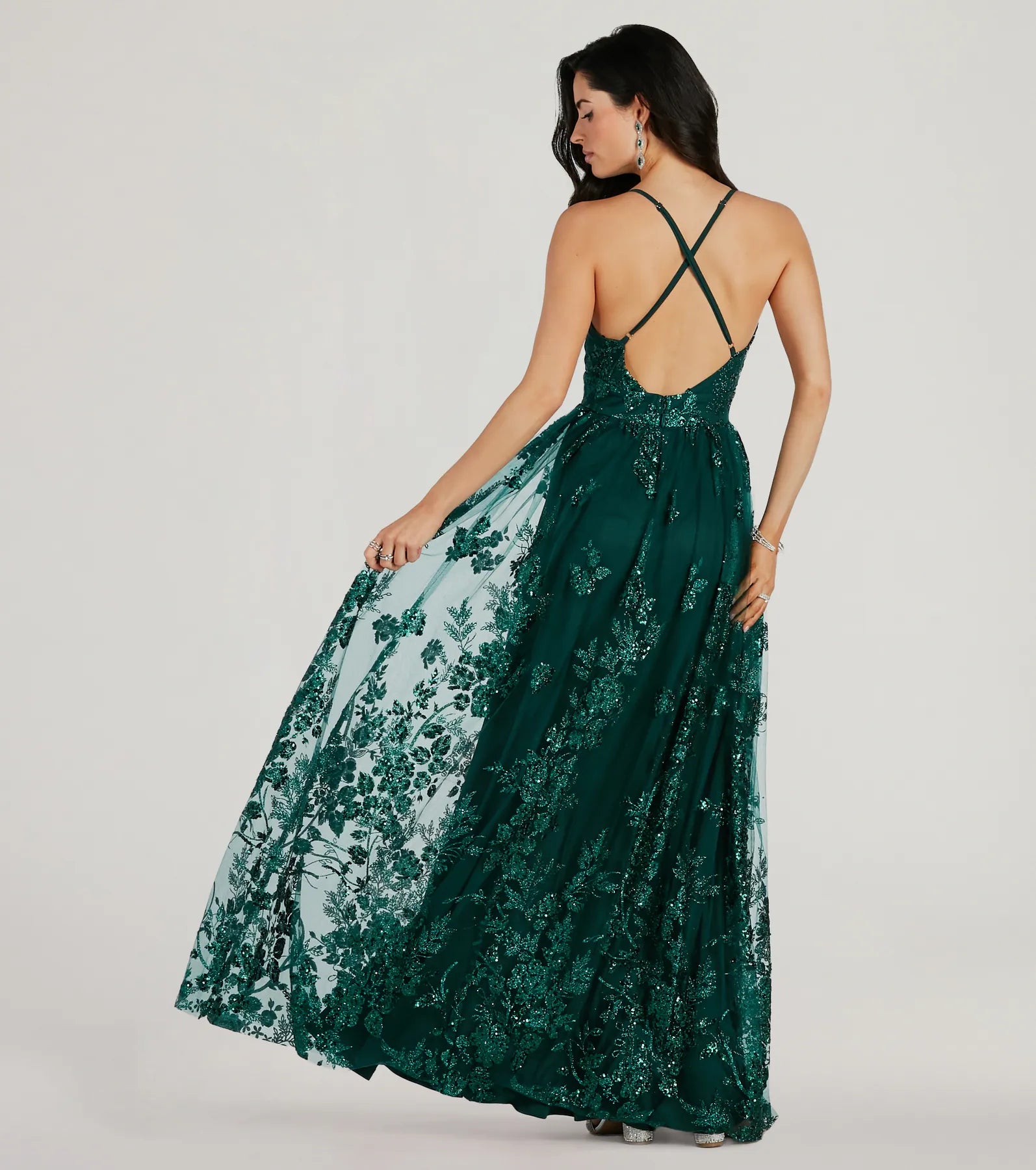 Ayva A-Line Glitter Sequin Tulle Formal Dress - Image 18