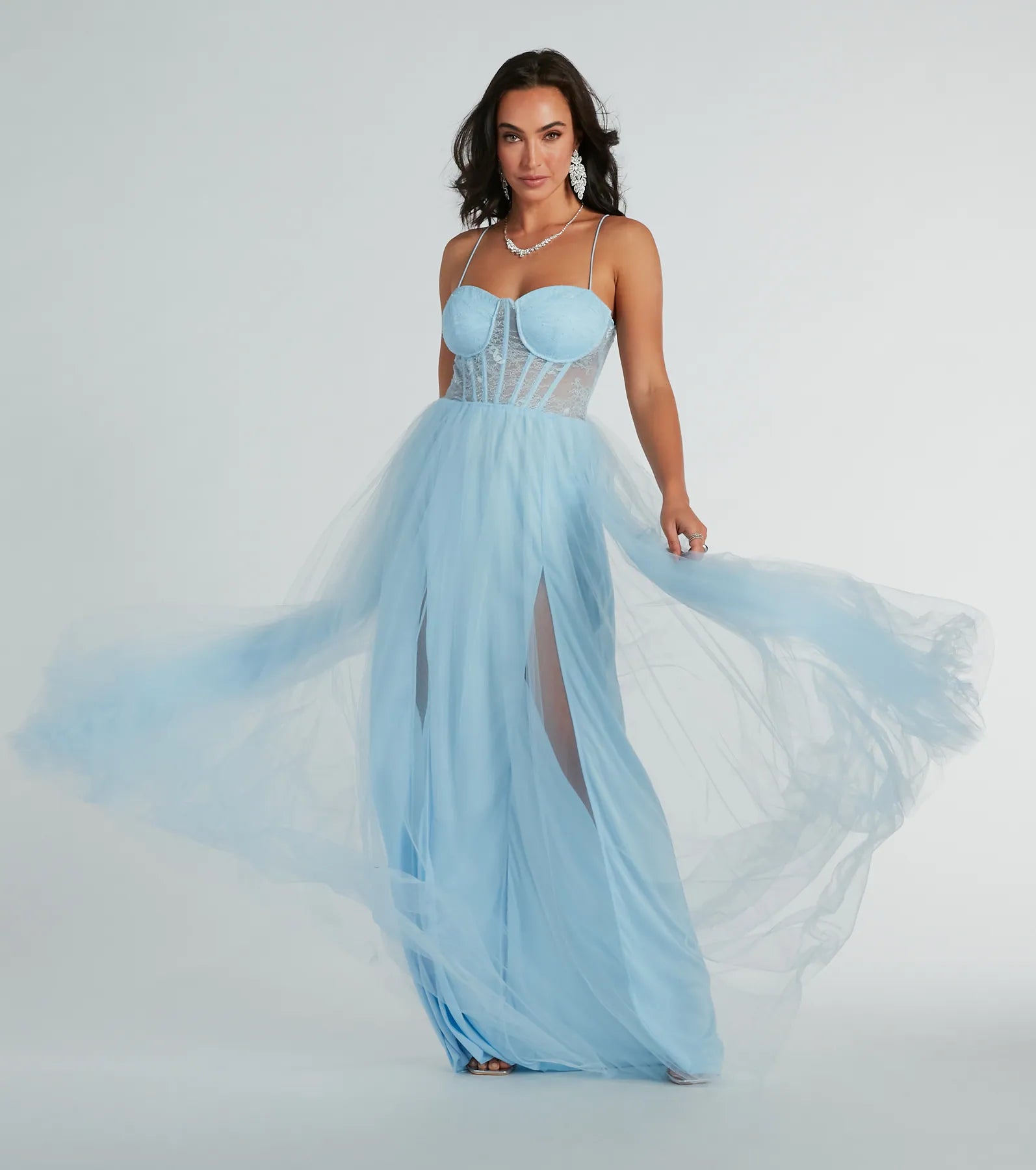 Hailey Formal Lace Bustier Dress - Image 9