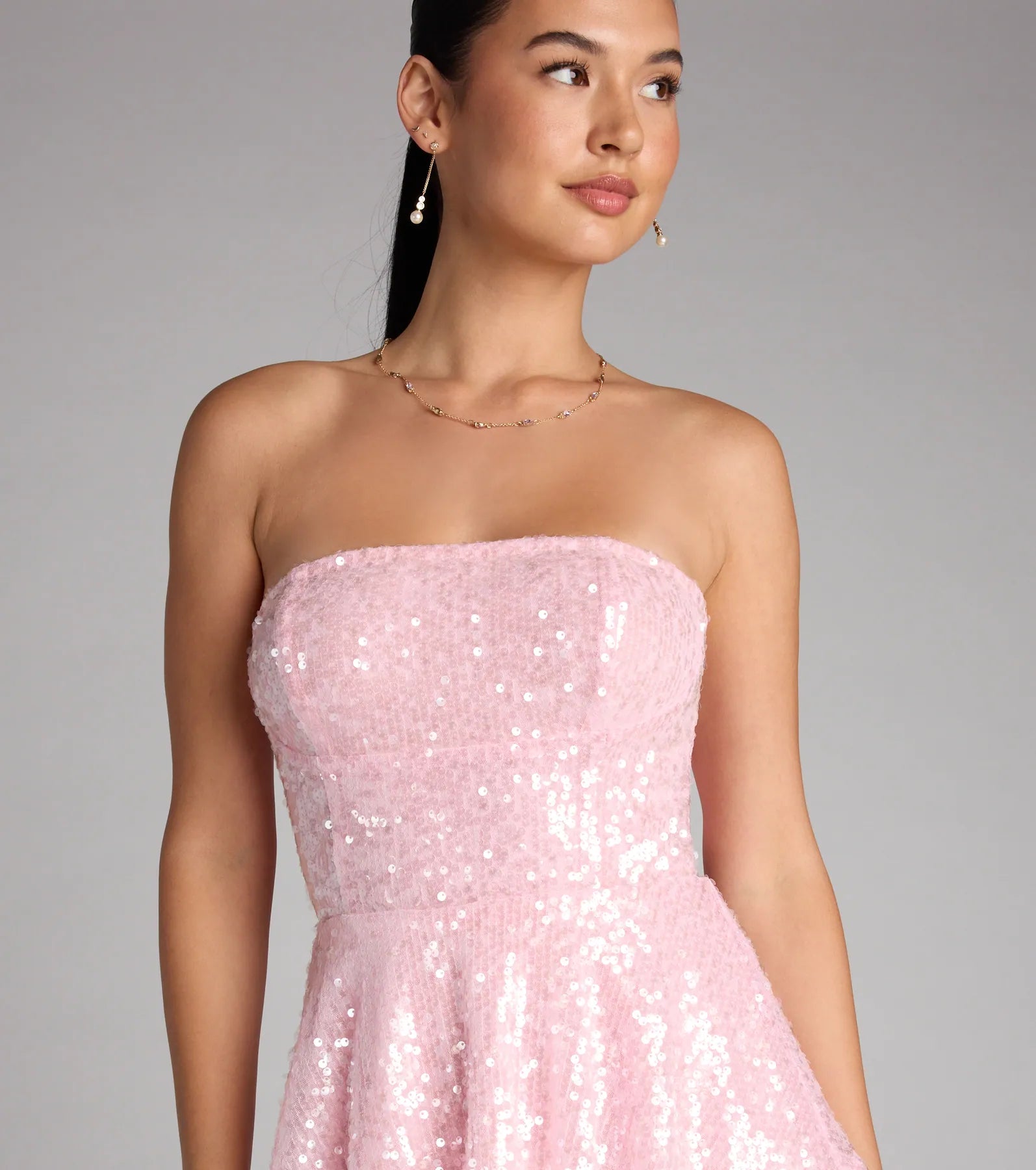Twirl Queen Vibes Sequin Skater Dress - Image 4