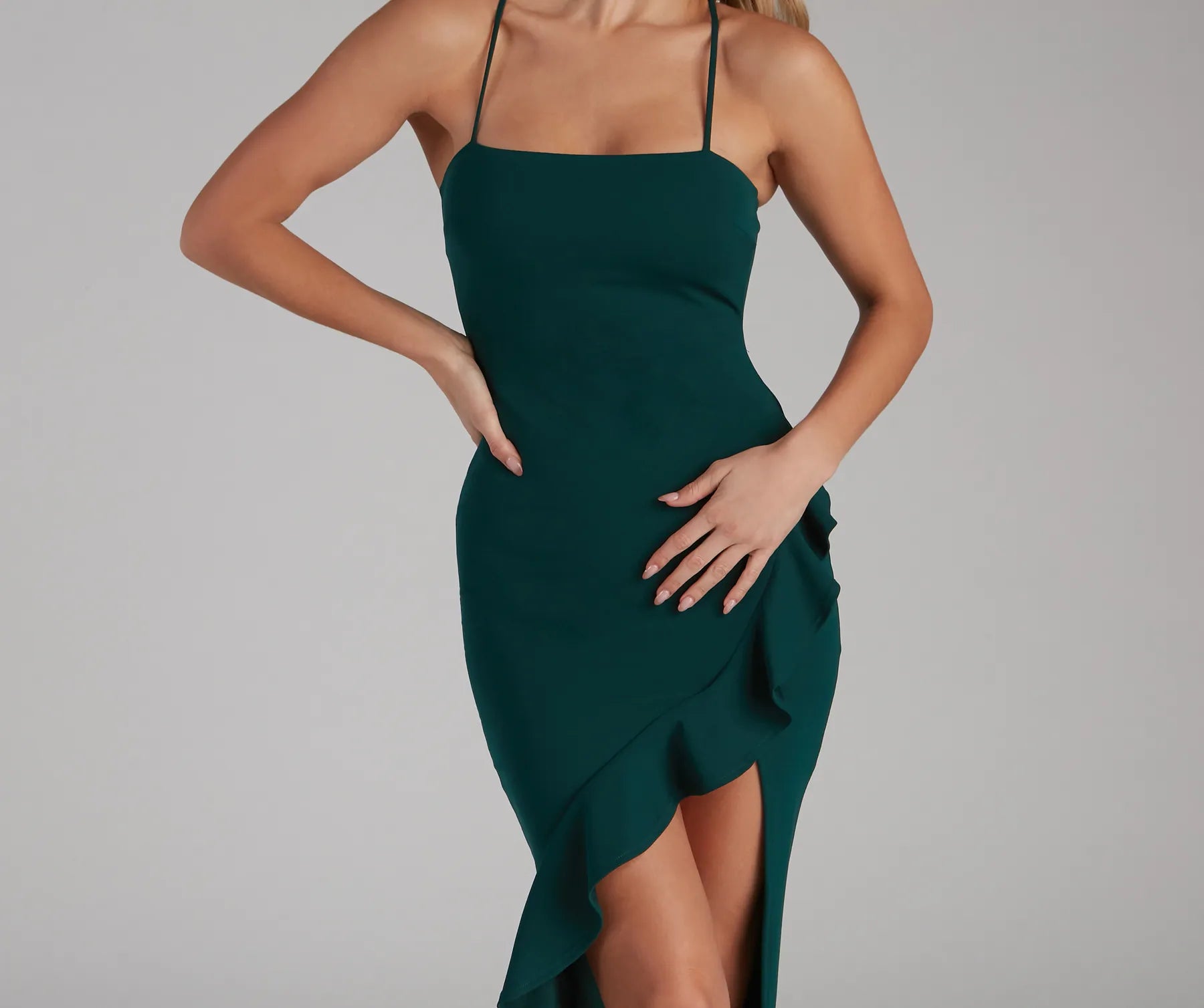 Add Some Flair Ruffle Detail Midi Dress - Image 13