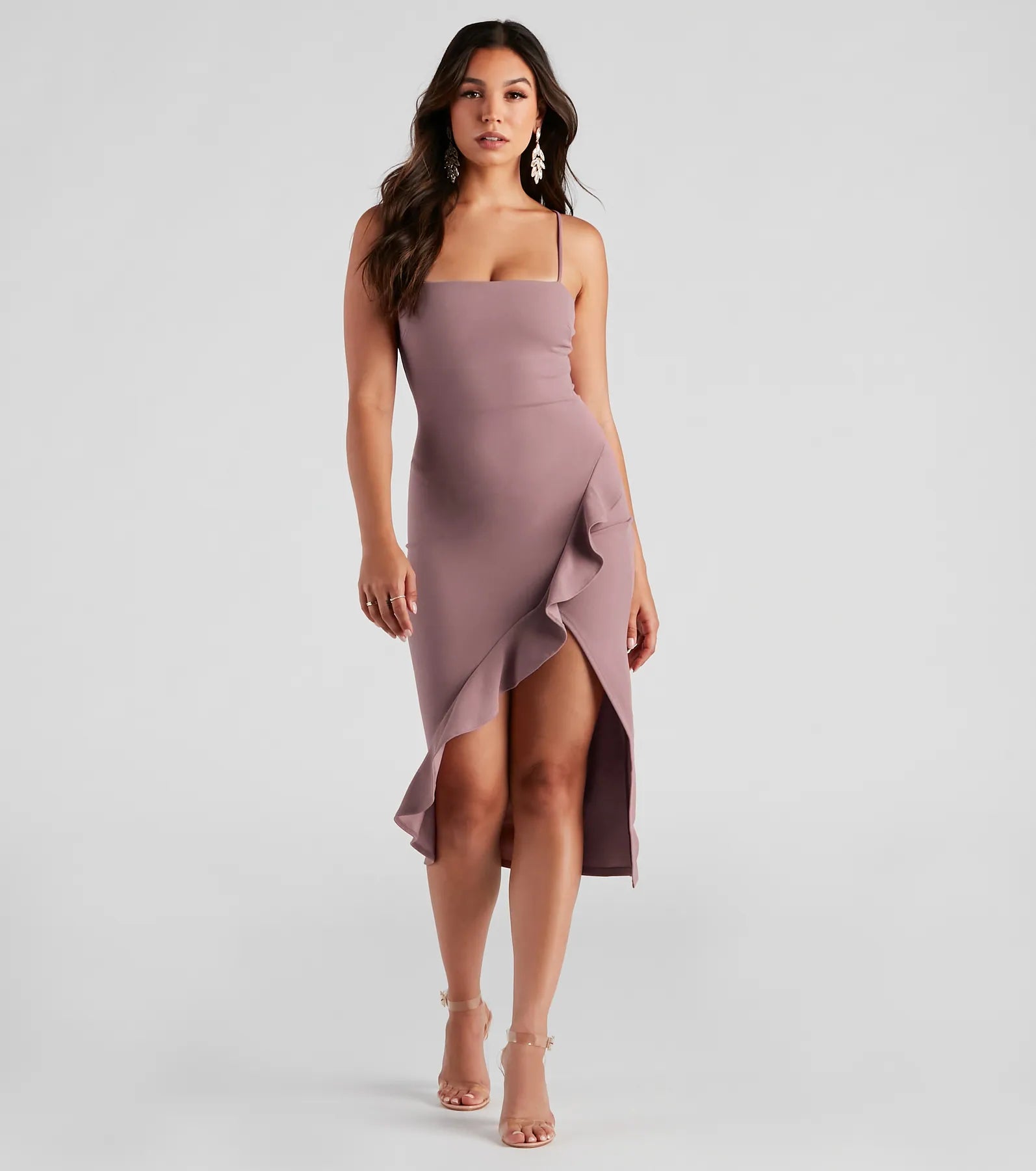 Add Some Flair Ruffle Detail Midi Dress - Image 31
