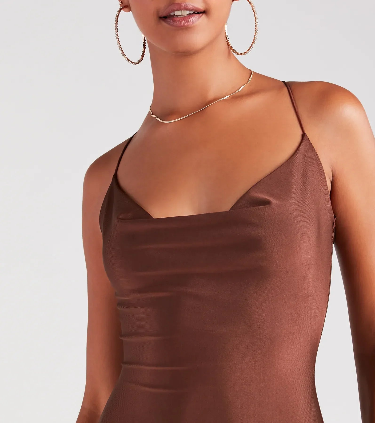Flatter Me Satin-Knit Midi Dress - Image 8