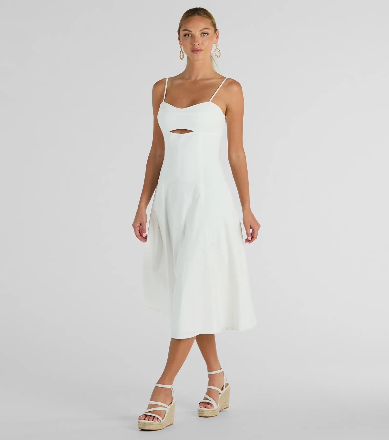 Sensational Delight Sweetheart Cutout Midi Dress - Image 4