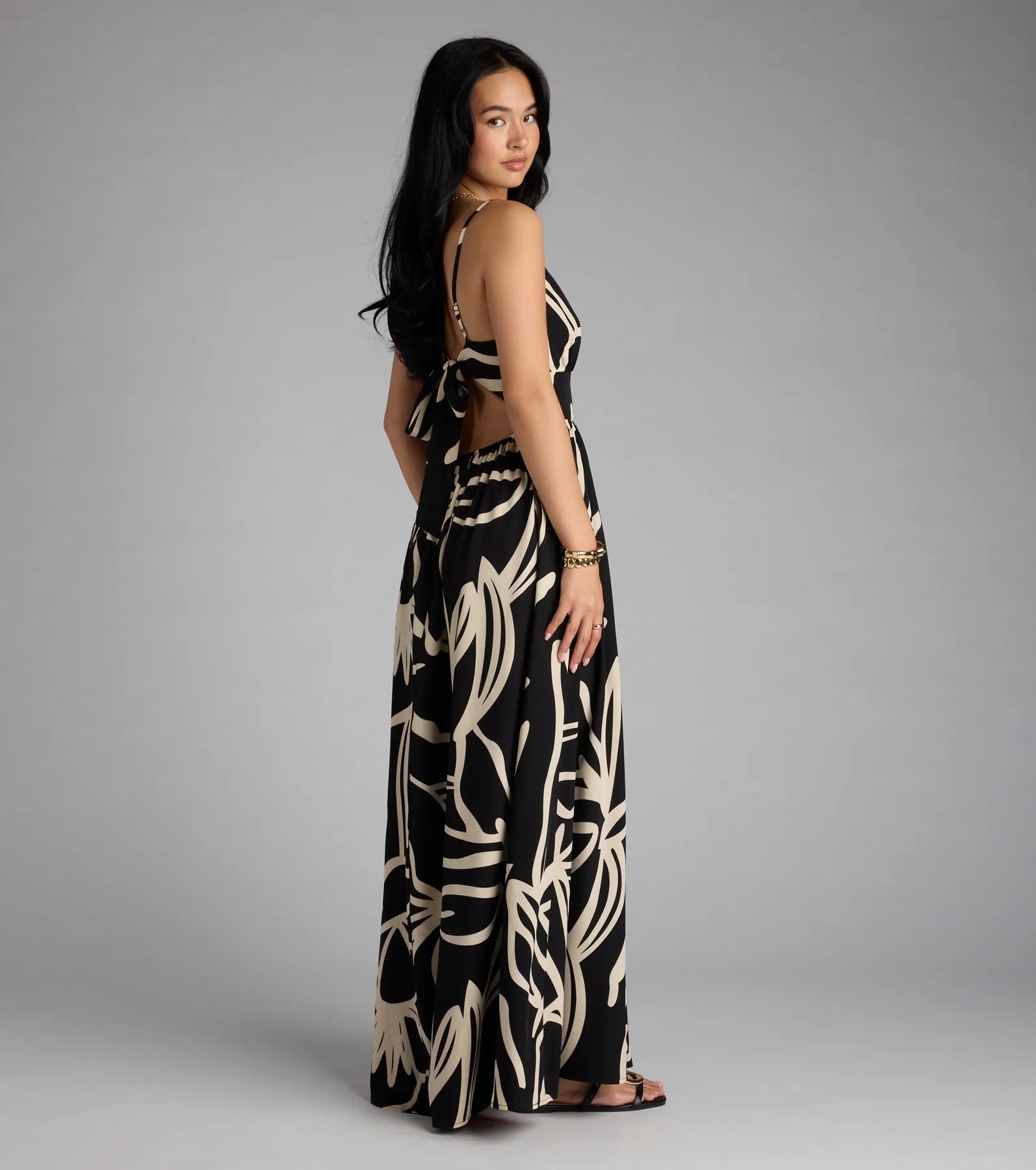 Chic Bliss Tie-Back Slit Maxi Dress - Image 2