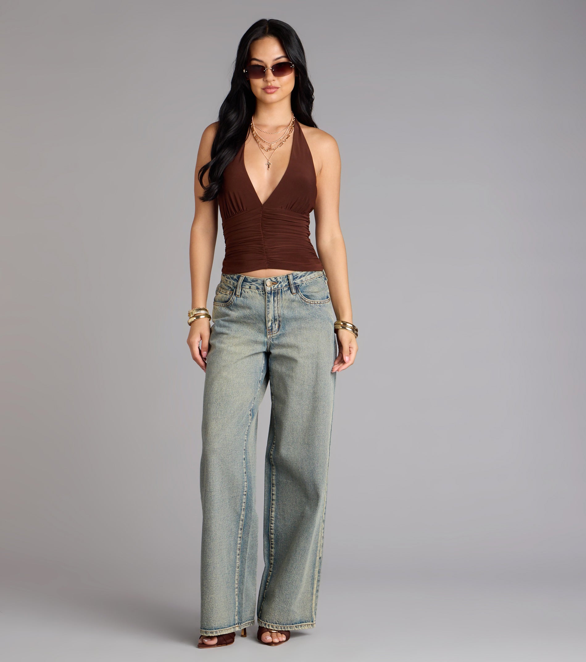 Twist The Night Halter Crop Top - Image 3