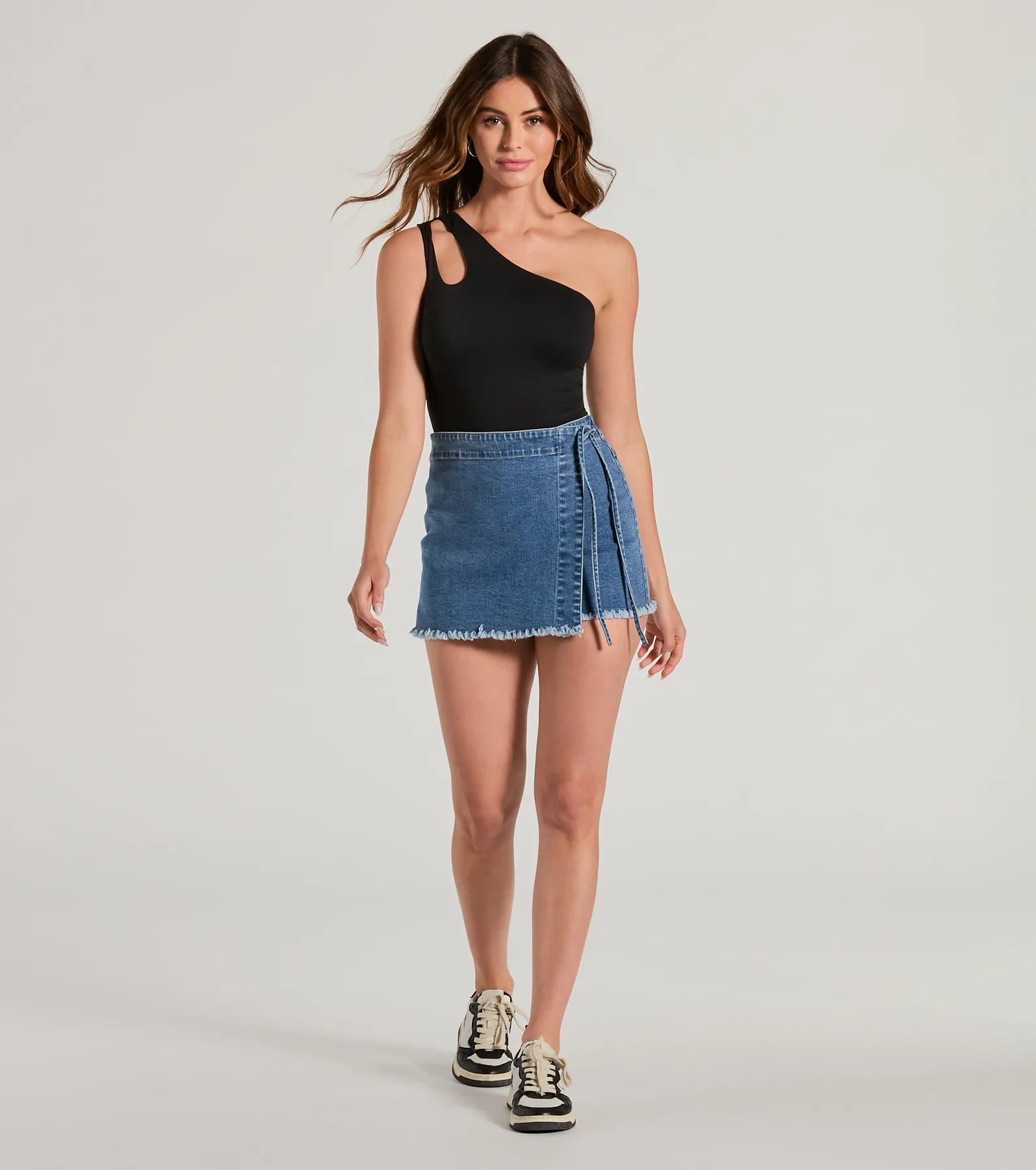 One Sided Sleeveless Cutout Bodysuit - Image 9