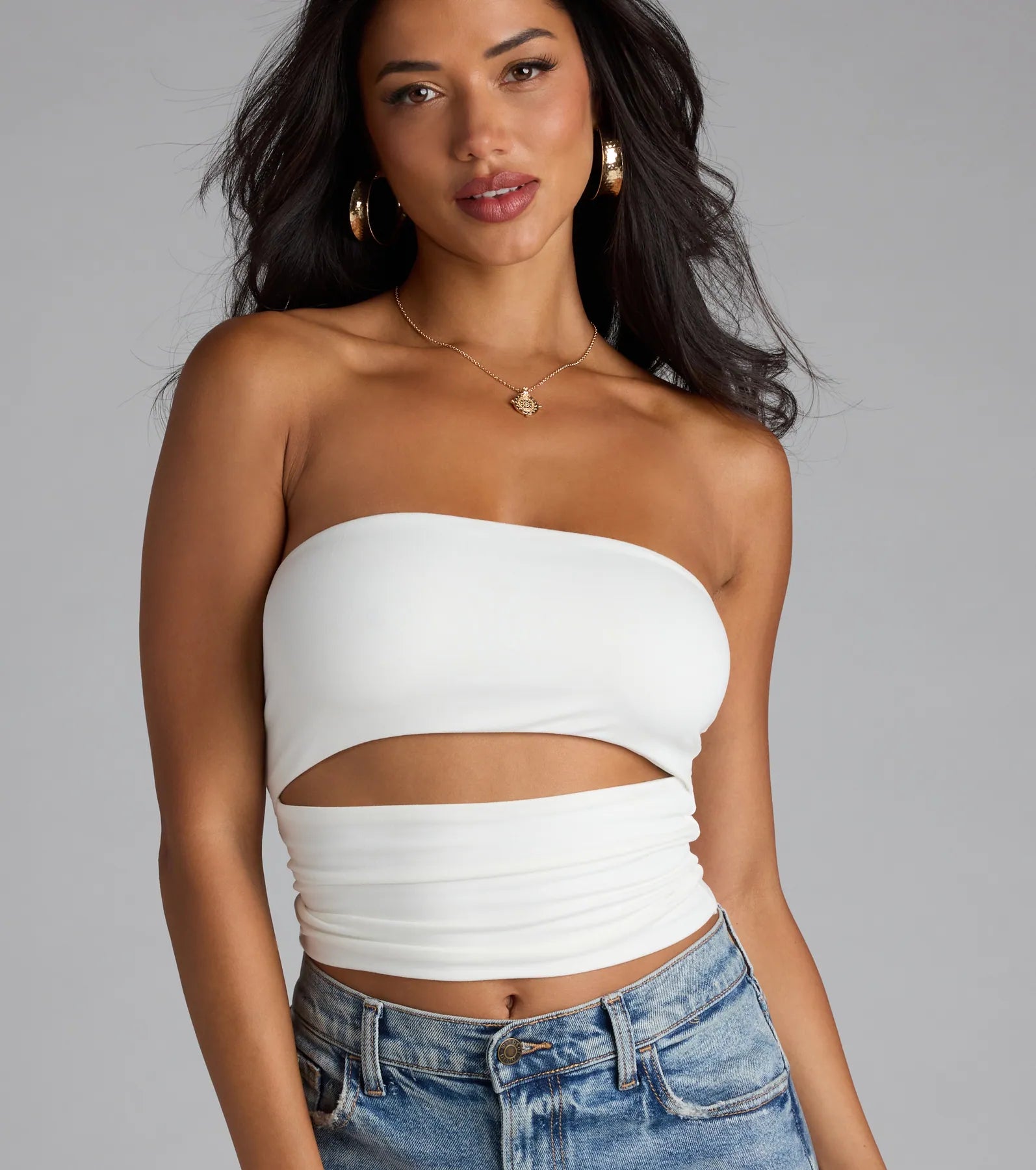Ultra Trendy Cutout Tube Top - Image 4