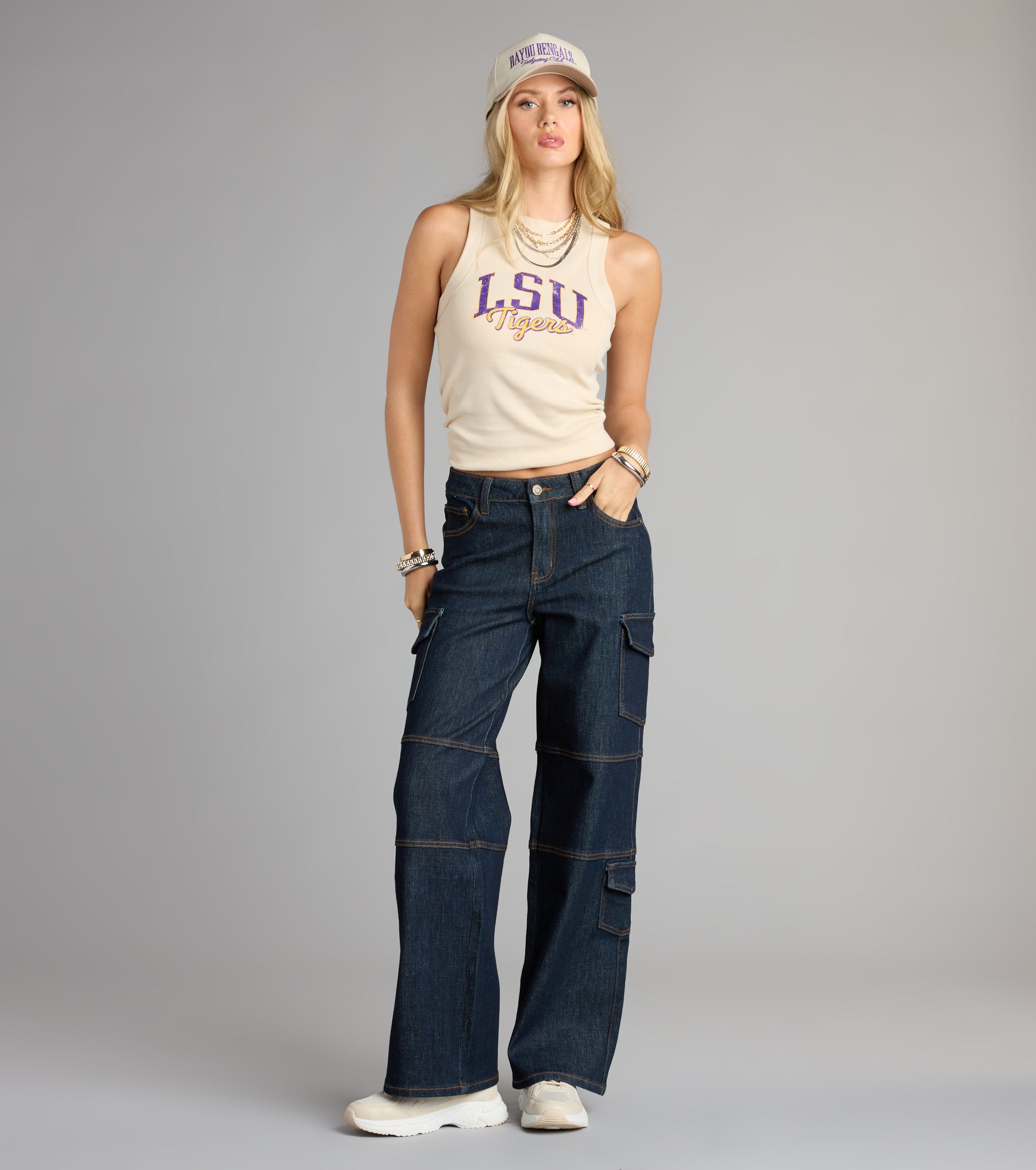 Bayou Babe LSU® Tigers® Ribbed Tank Top - Image 3