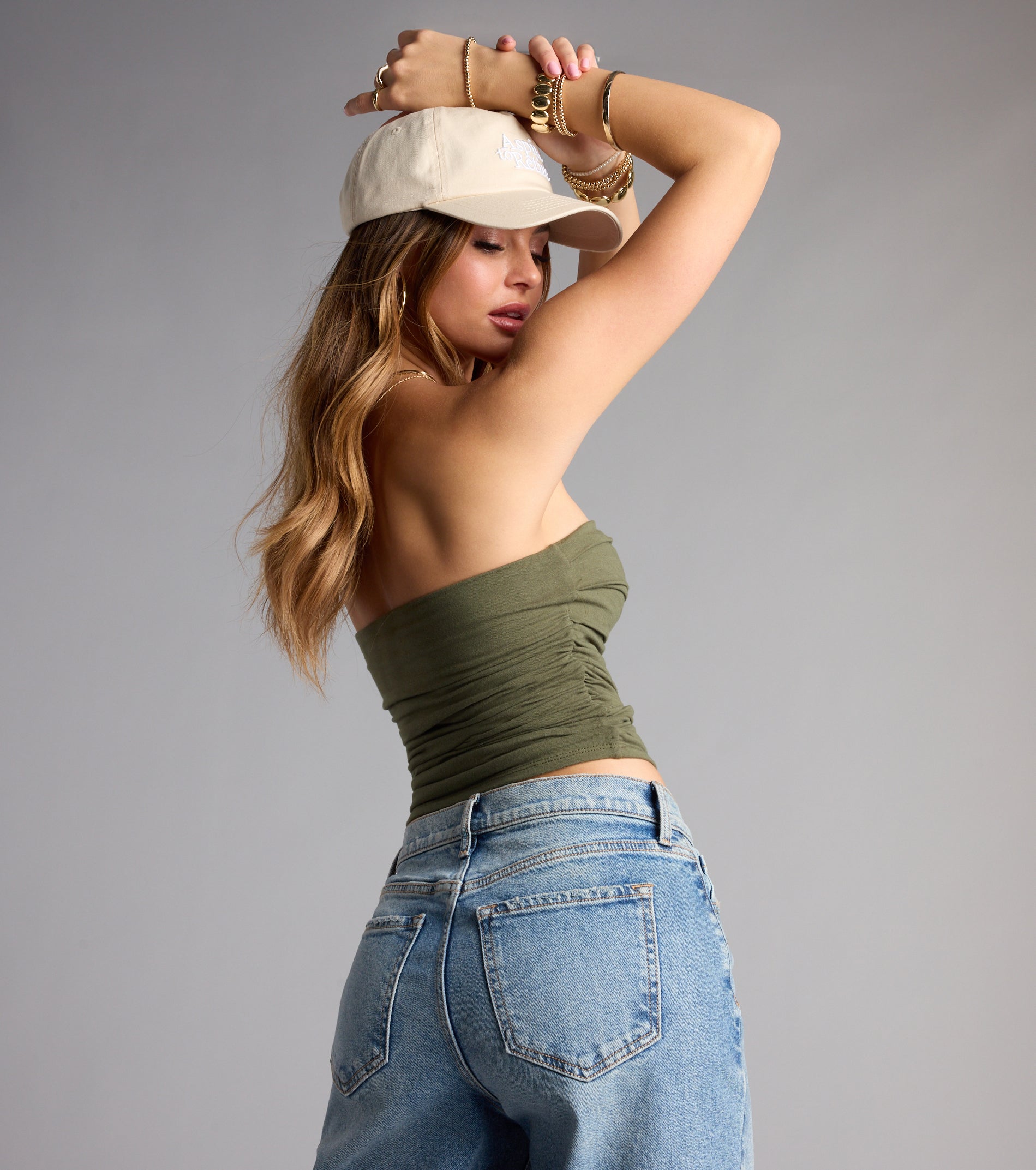 Cutest Vibe Ruched Knit Tube Top - Image 29