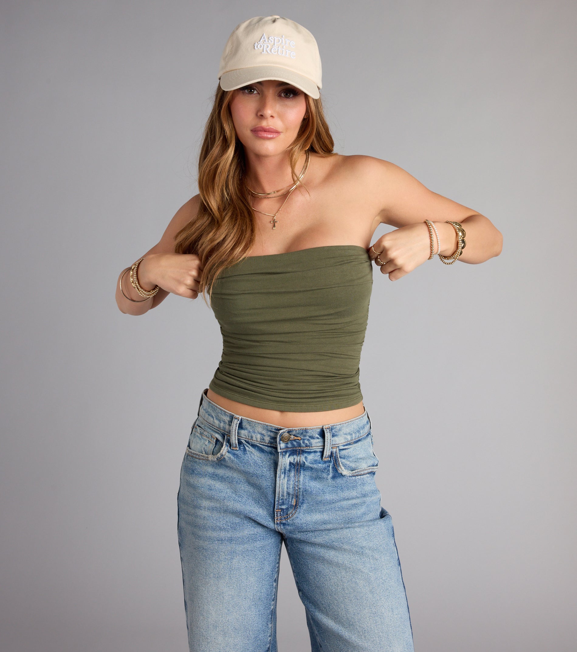 Cutest Vibe Ruched Knit Tube Top - Image 31