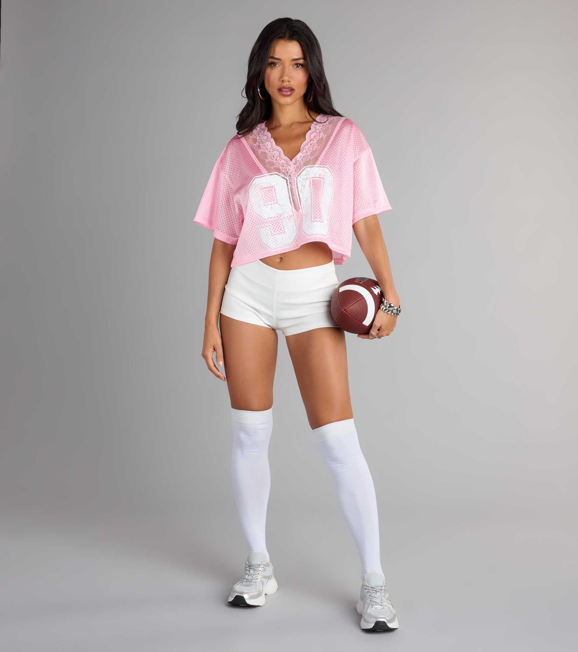 90s Lace Trim Mesh Graphic Tee - Image 7