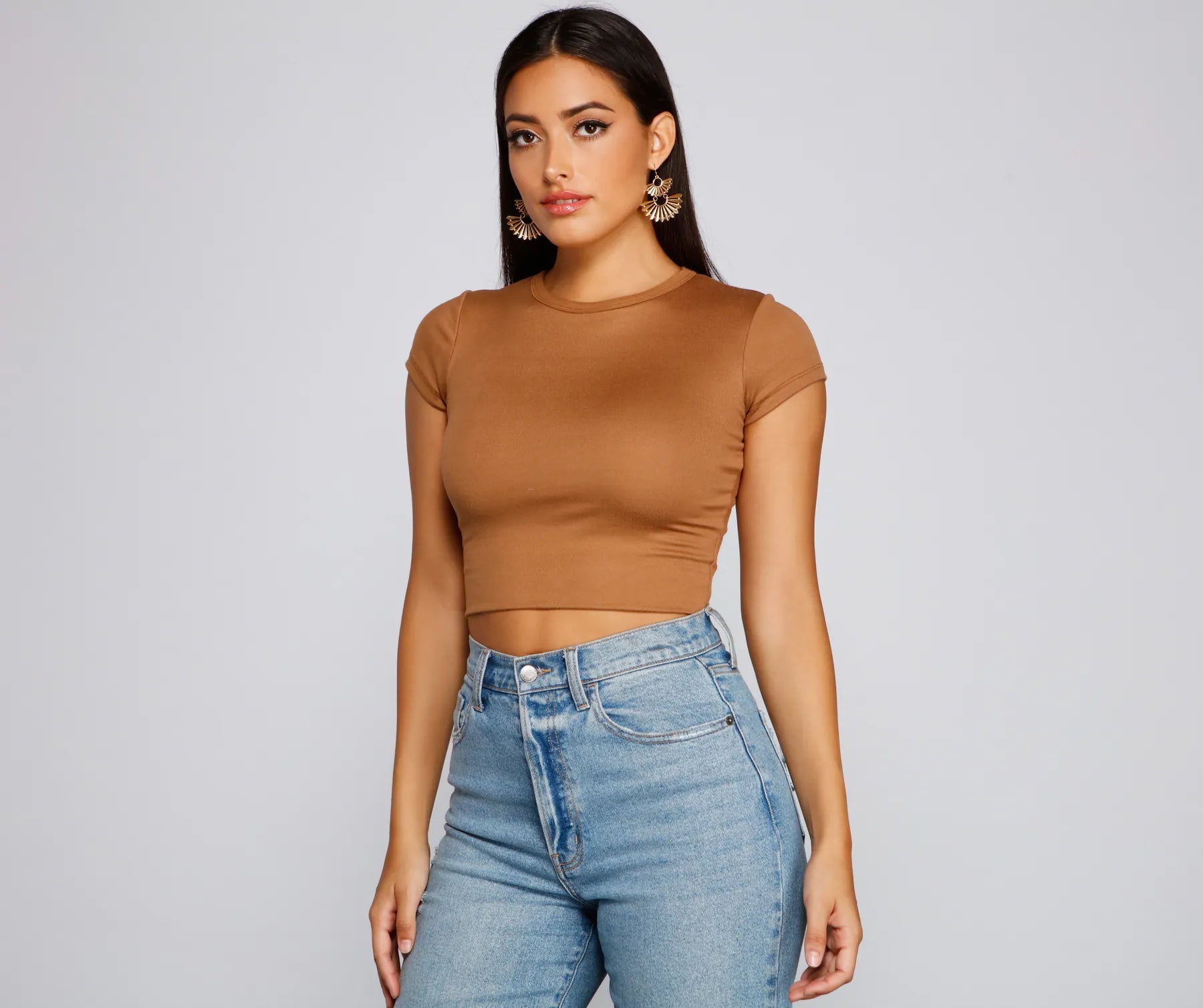 Casual Must-Have Crew Neck Crop Top - Image 18