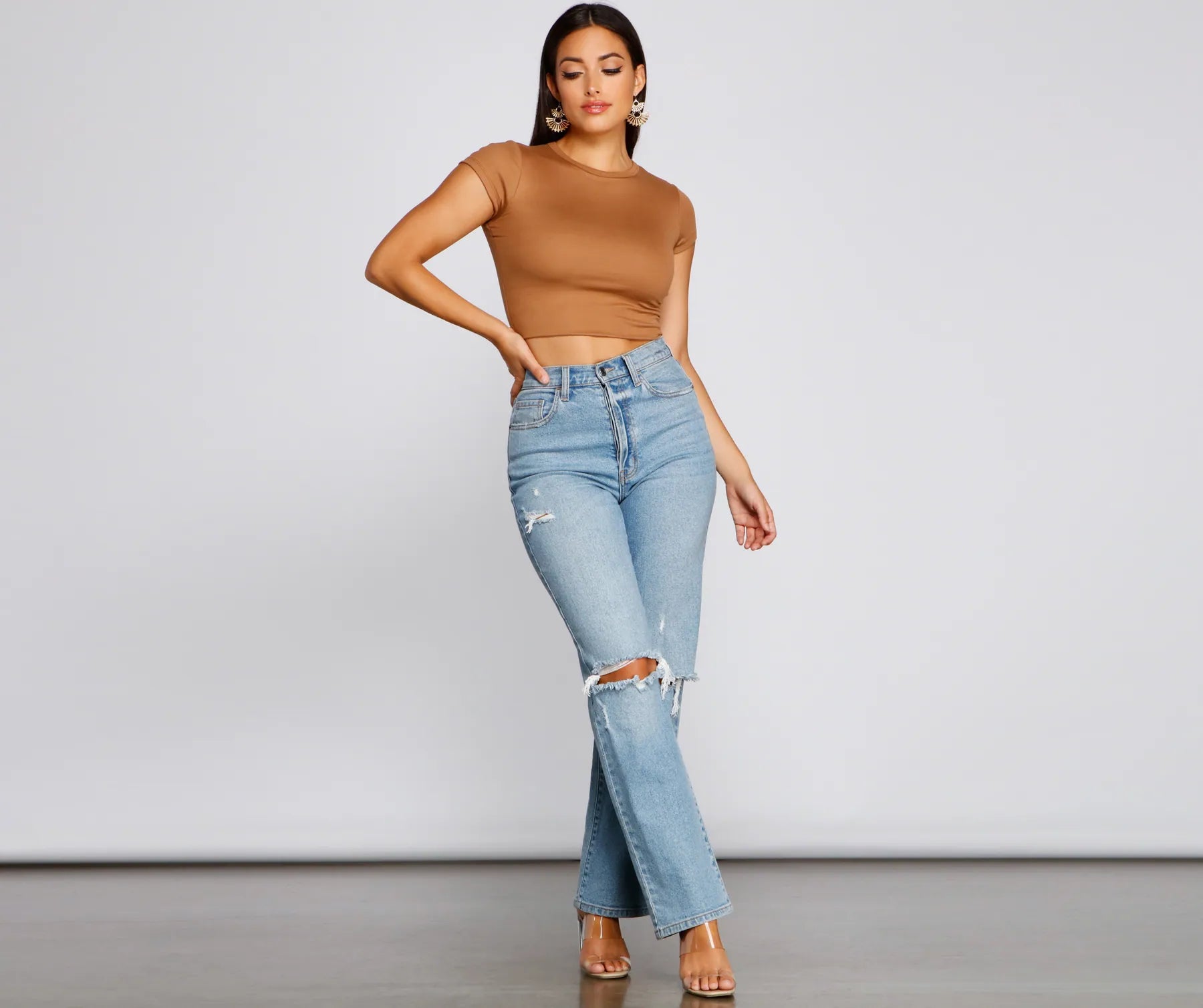 Casual Must-Have Crew Neck Crop Top - Image 21