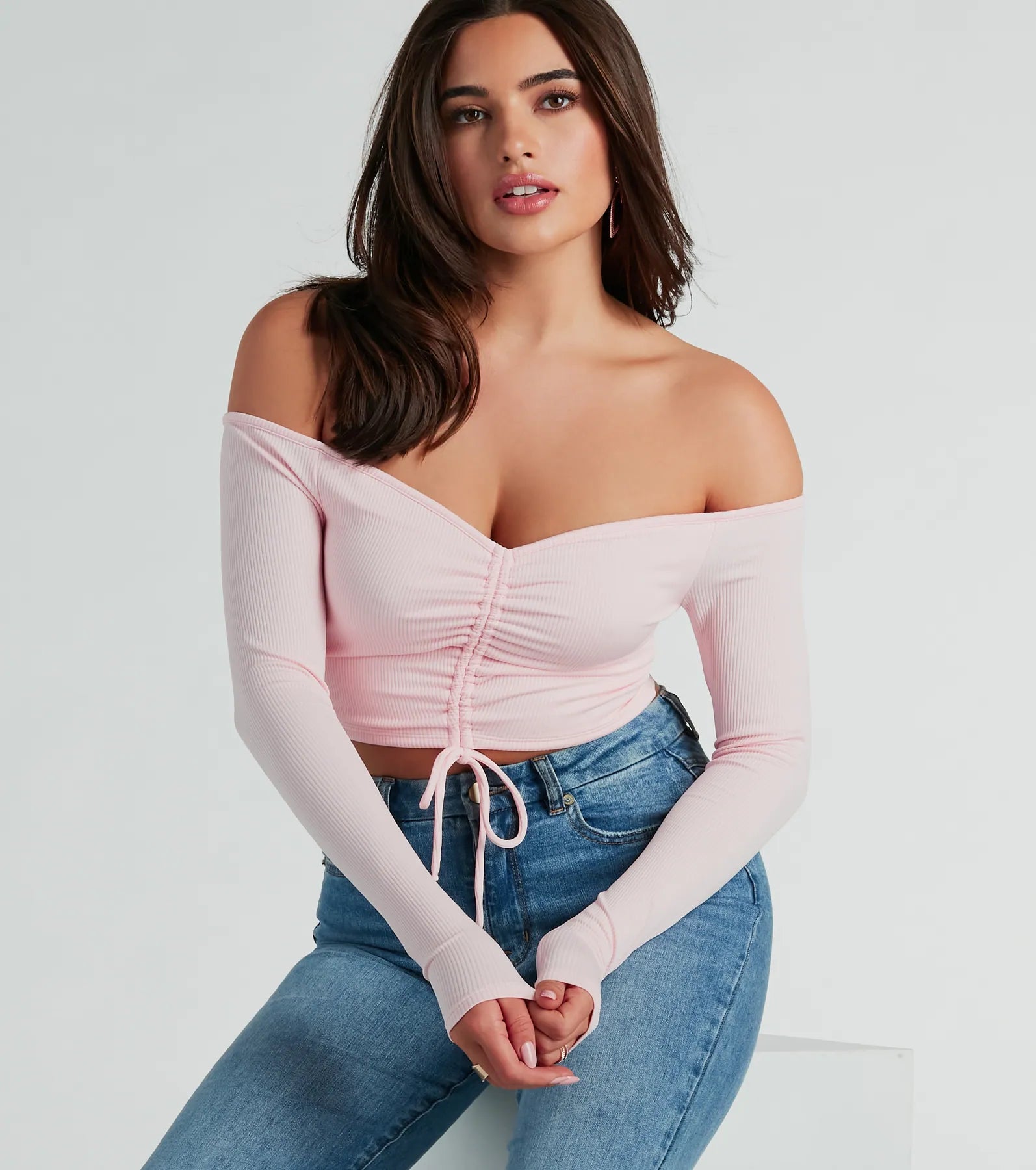 Nothing Sweeter Off-The-Shoulder Crop Top - Image 5