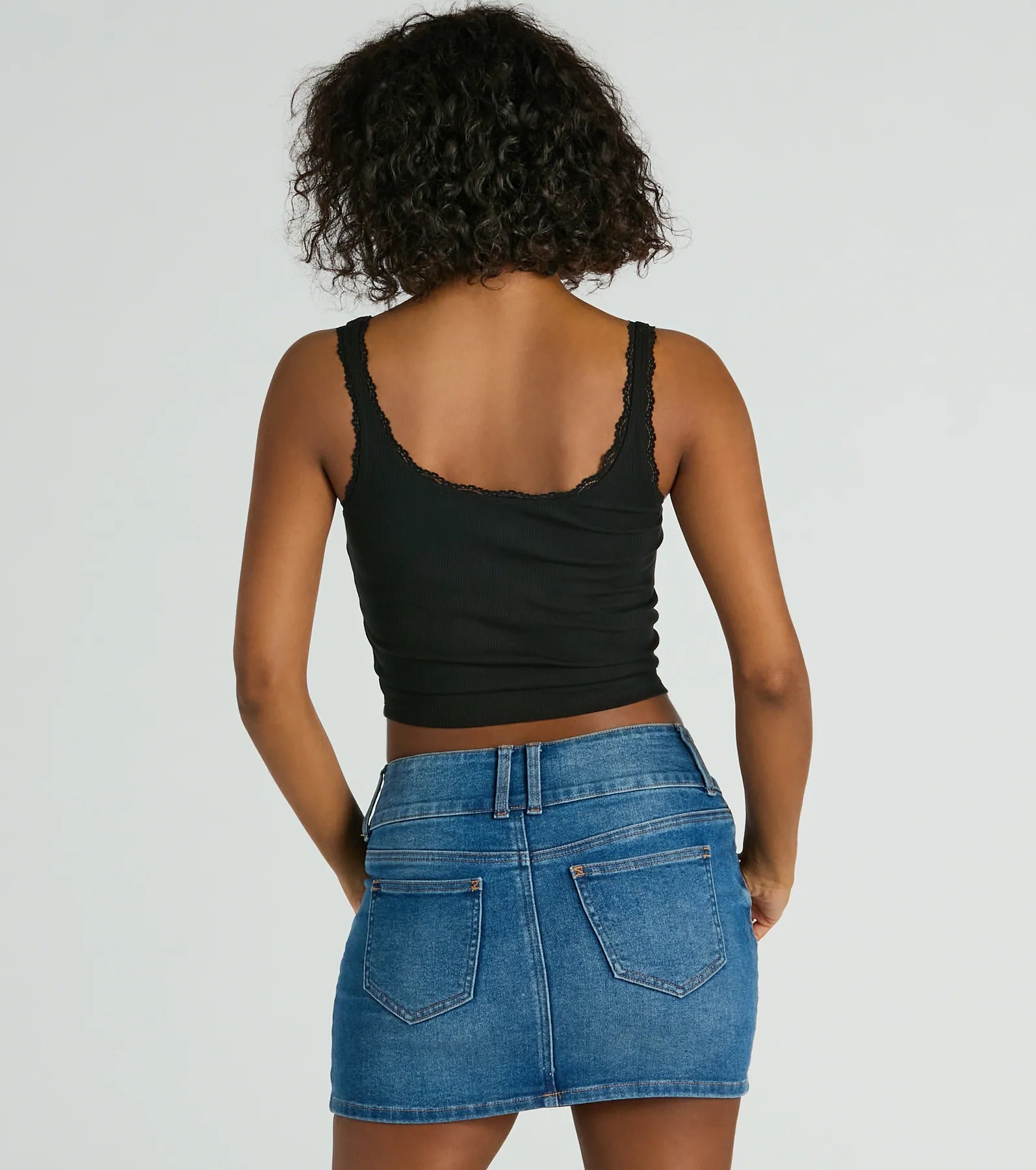 Cherry Picking Lace Trim Tank Top - Image 2