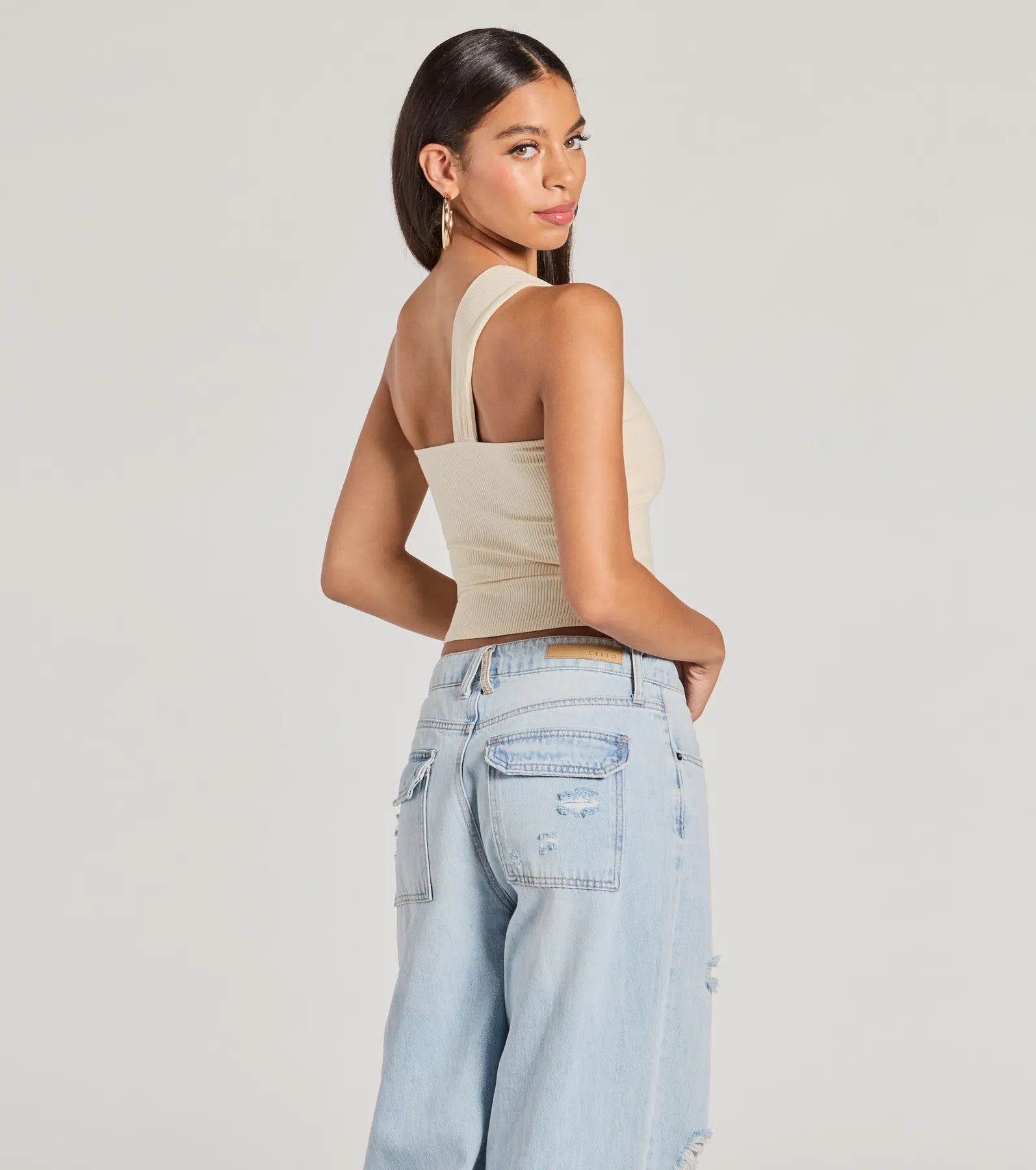 Cutely Charming One-Shoulder Crop Top - Image 2