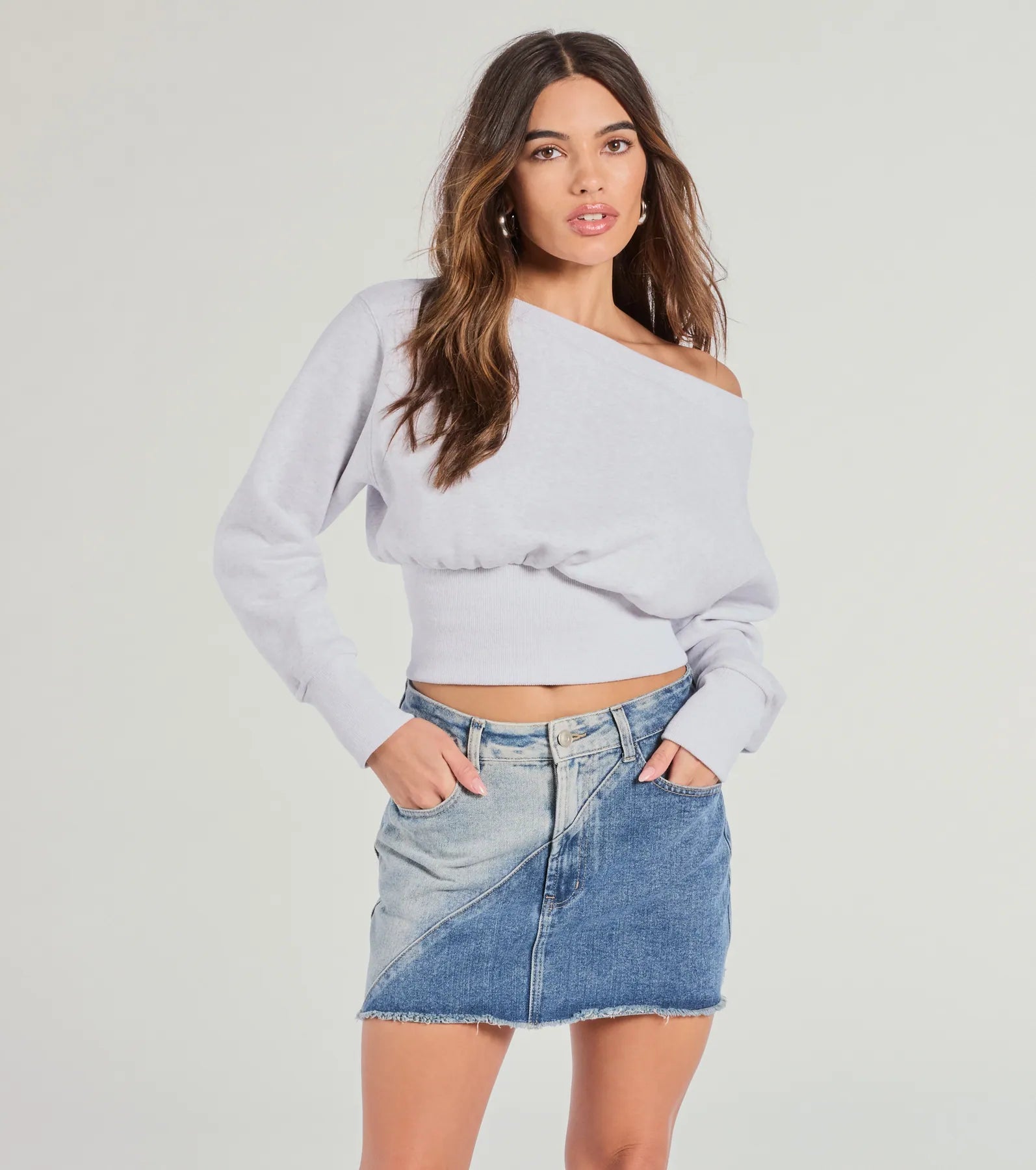 Cutie Alert Long Sleeve Fleece Crop Sweatshirt - Image 6