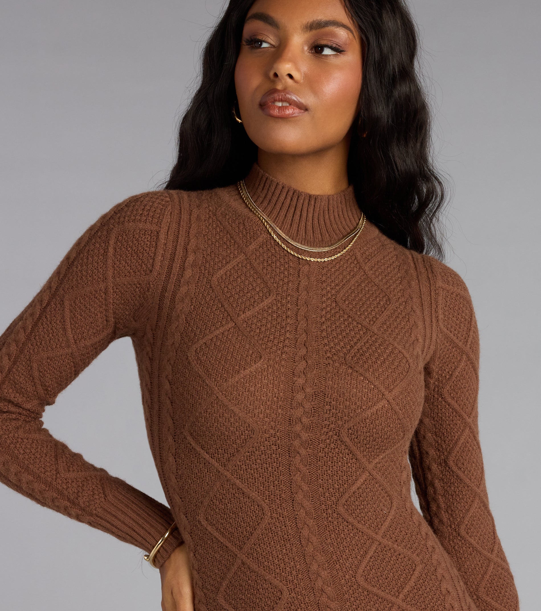 Knit to Stun Open Back Mini Dress - Image 4