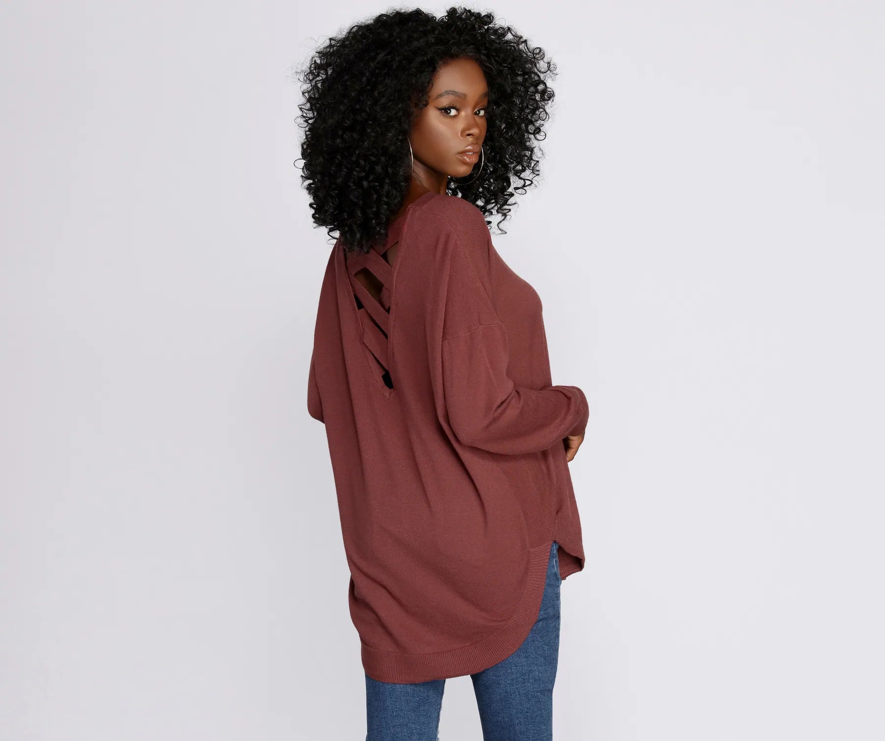 Cozy Vibes Lattice Tunic - Image 10