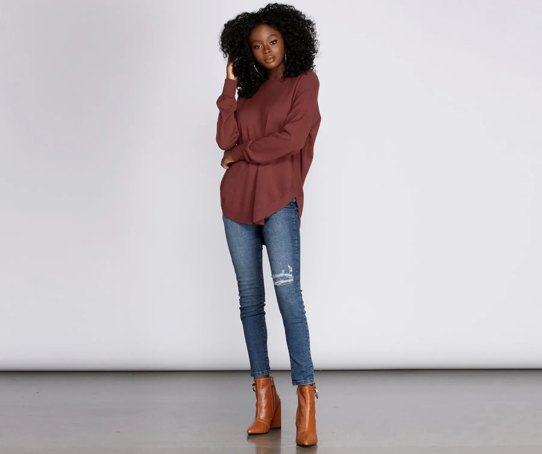 Cozy Vibes Lattice Tunic - Image 12