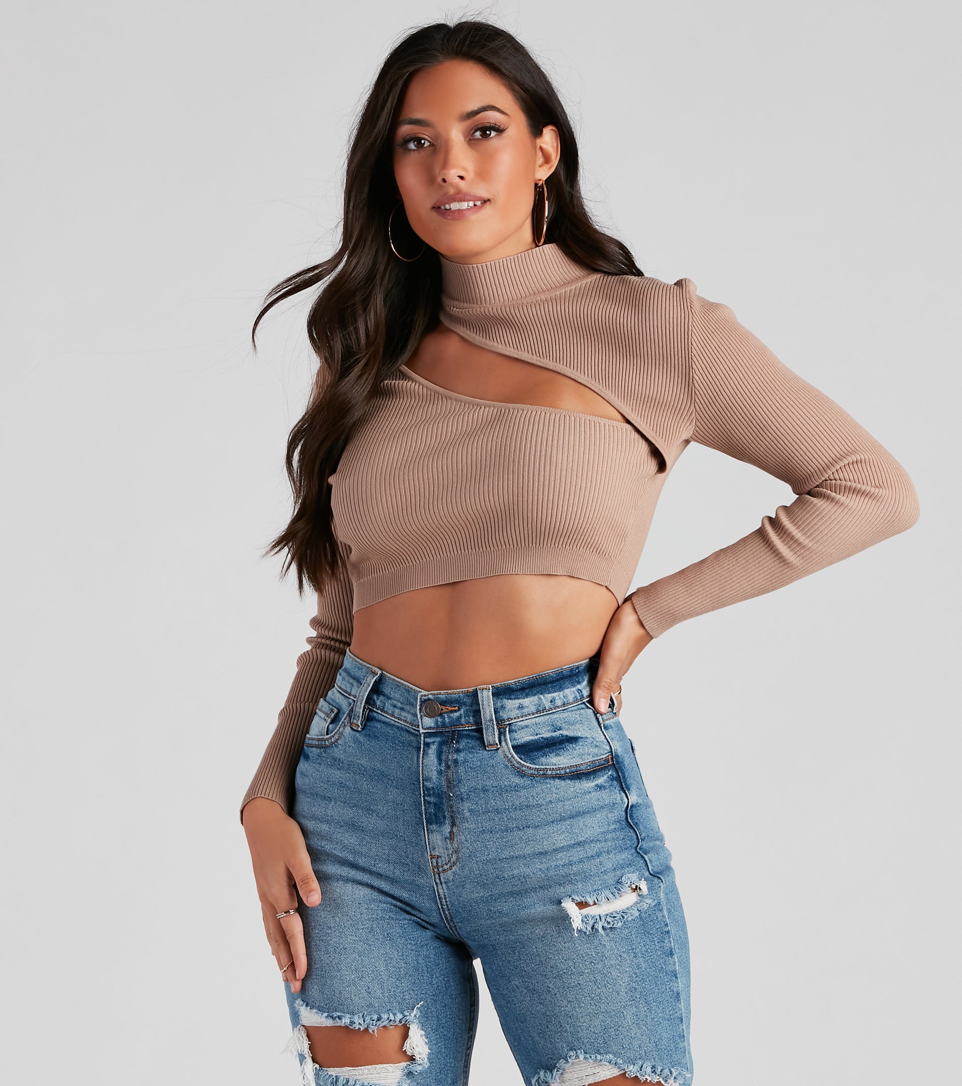 Bold Beauty Ribbed Cutout Crop Top - Image 9
