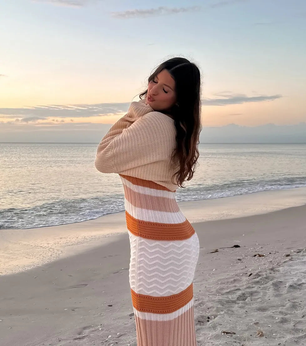 Sweet And Cozy Oversized Knit Sweater Bolero - Image 9