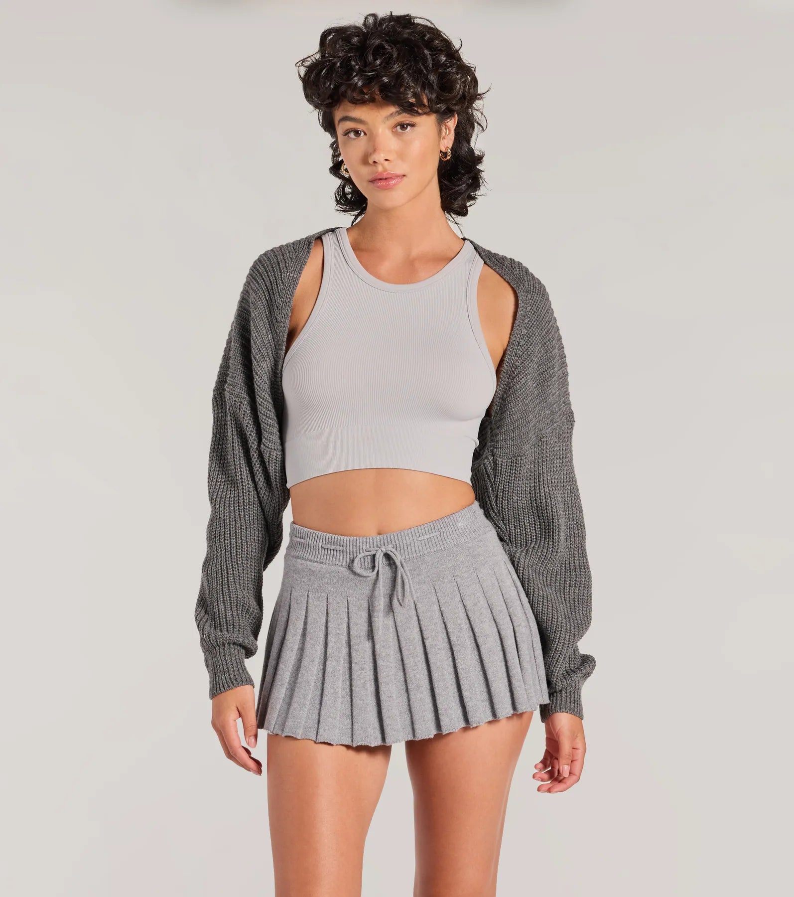Sweet And Cozy Oversized Knit Sweater Bolero - Image 14
