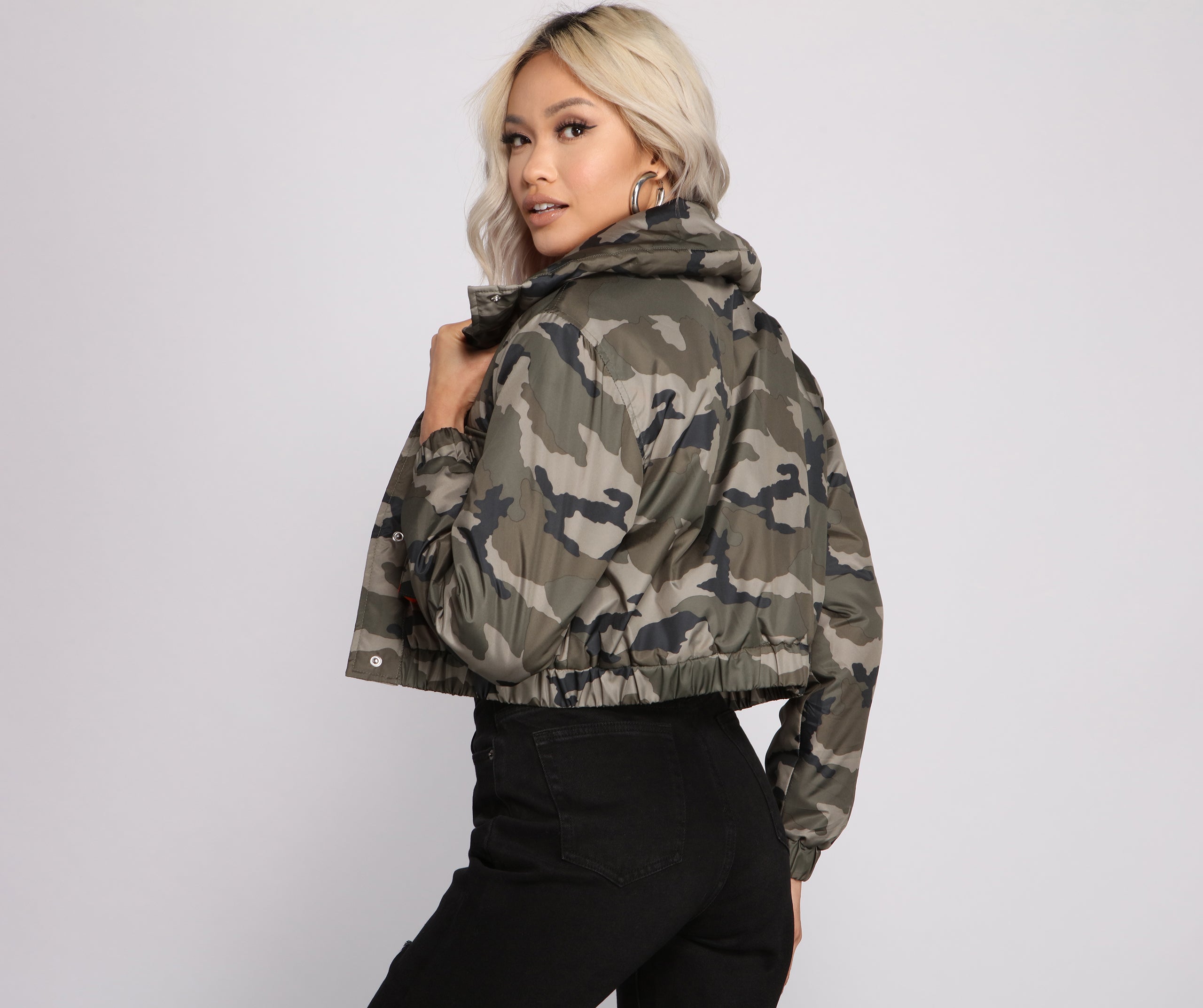 At Ease Camo Puffer Jacket - Image 2