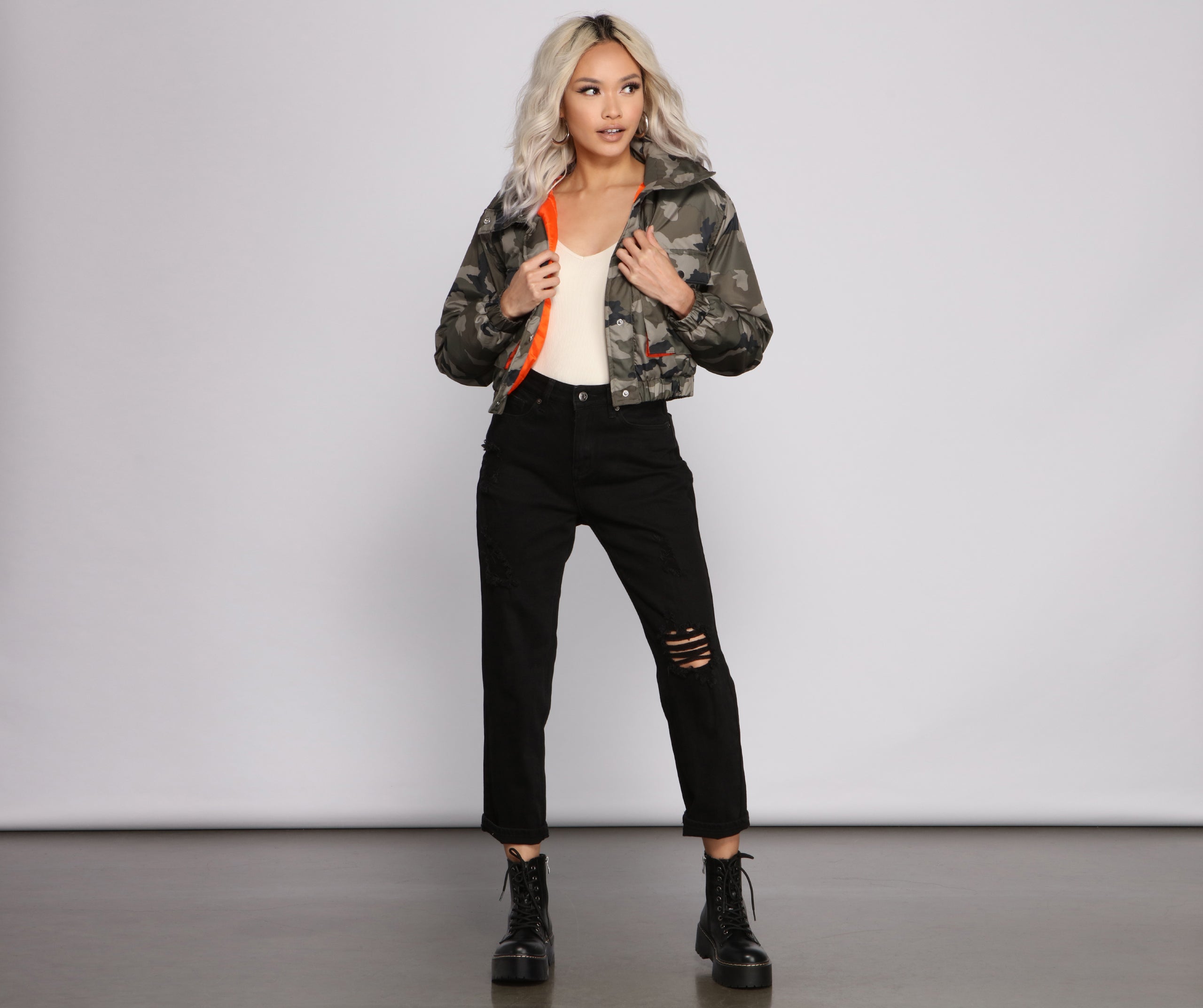 At Ease Camo Puffer Jacket - Image 4