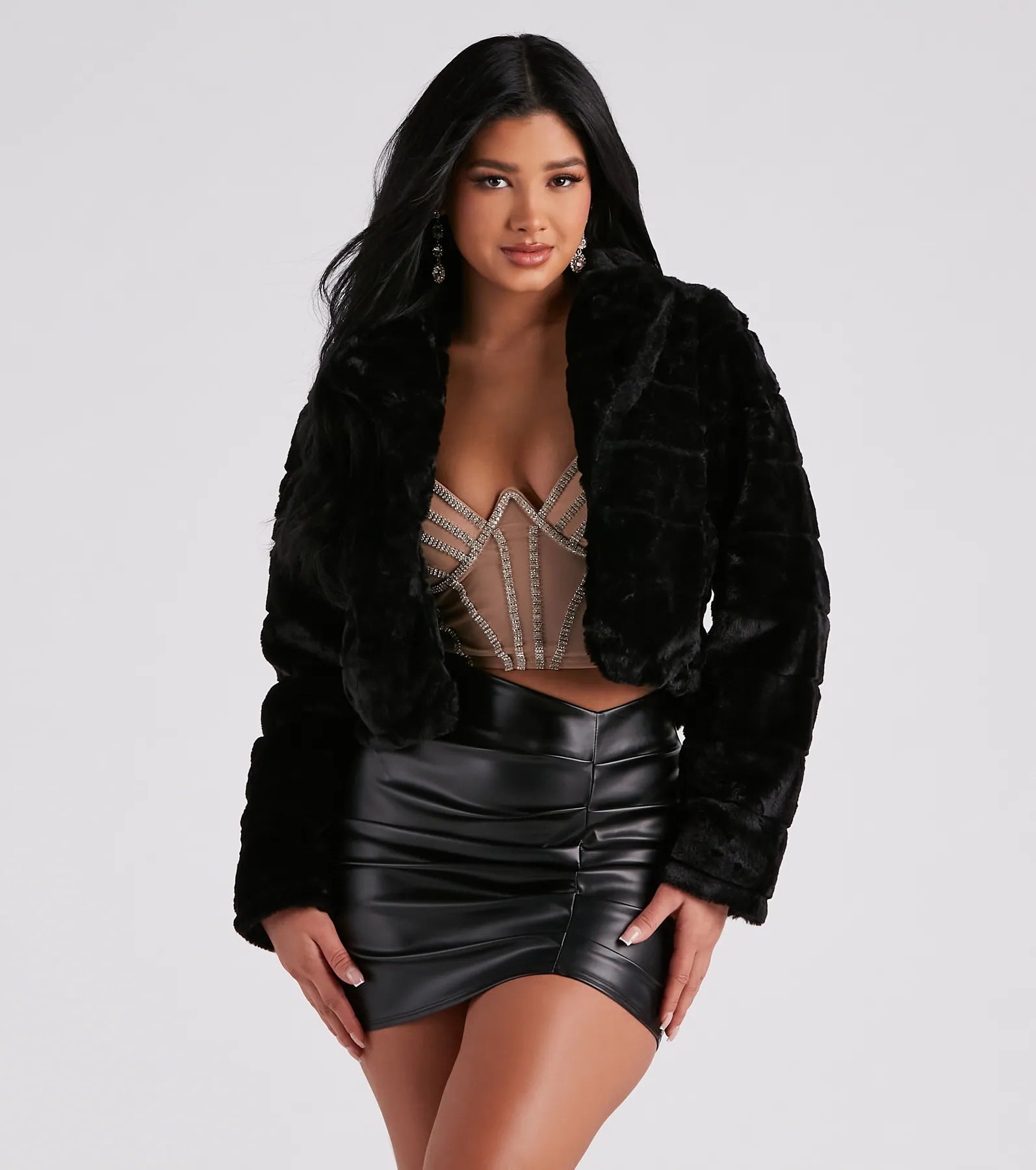 A Fabulous Vibe Faux Fur Crop Jacket - Image 5