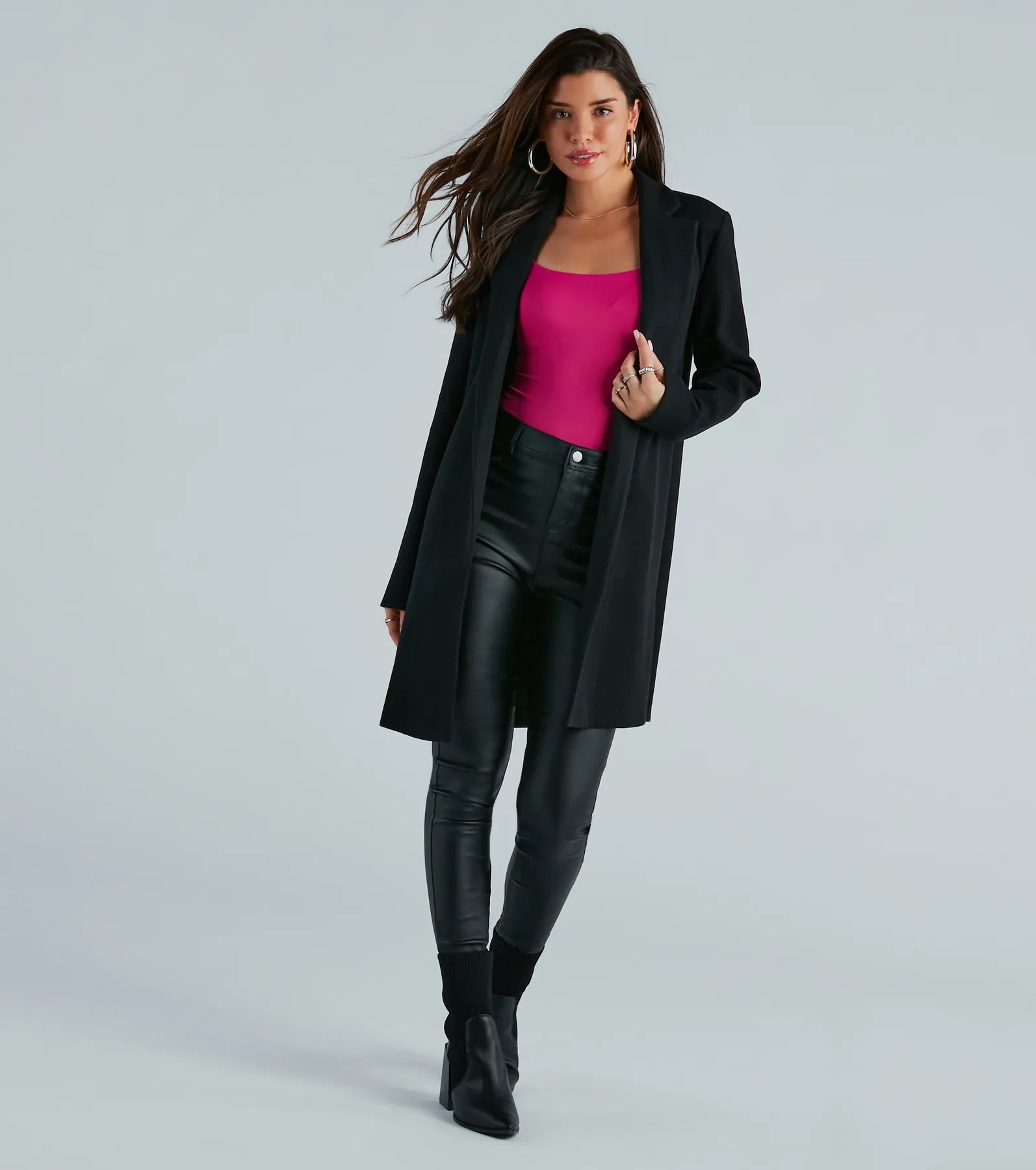 Always A Classic Faux Wool Trench Coat - Image 12