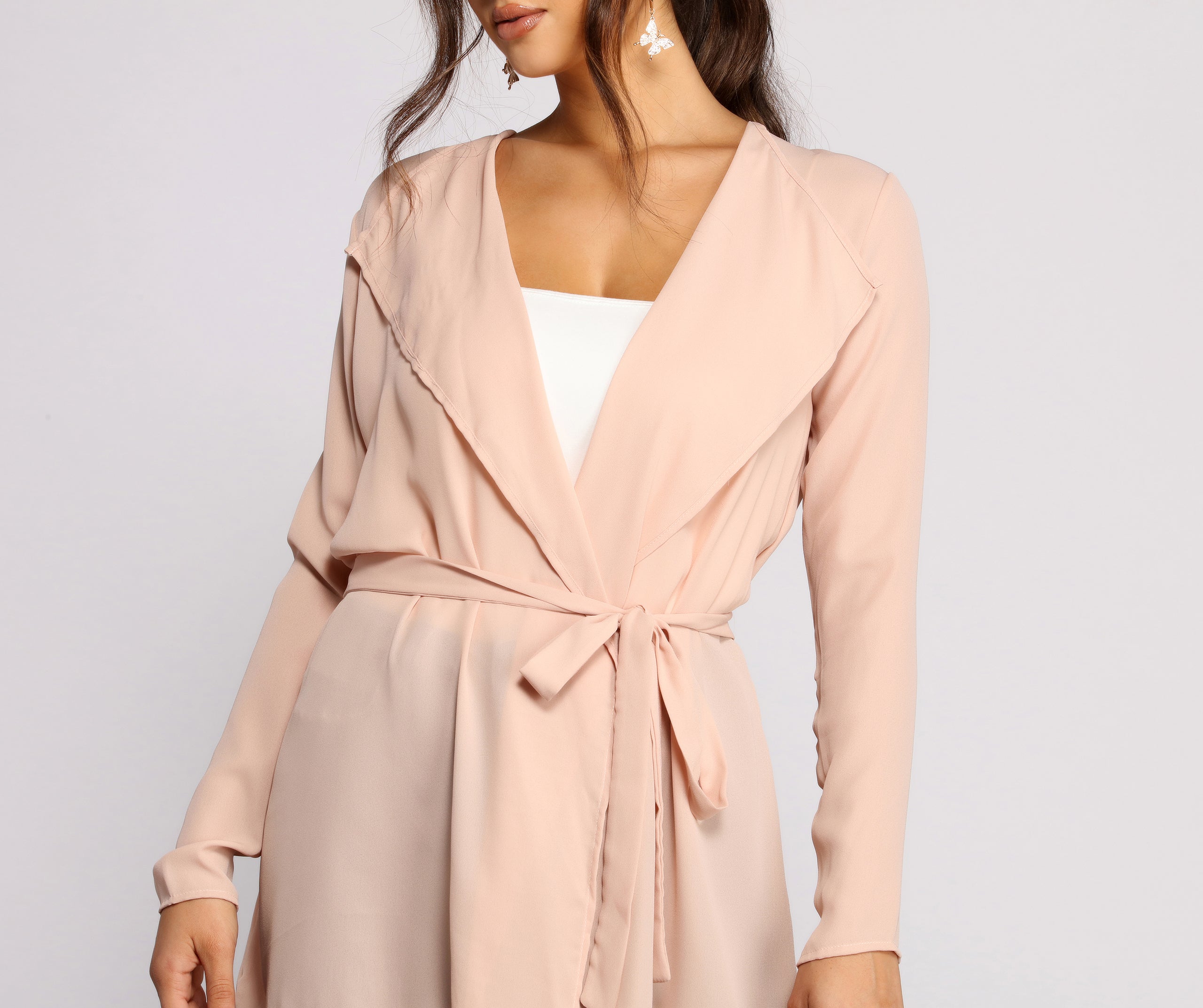 A Classic Vibe Belted Trench - Image 3