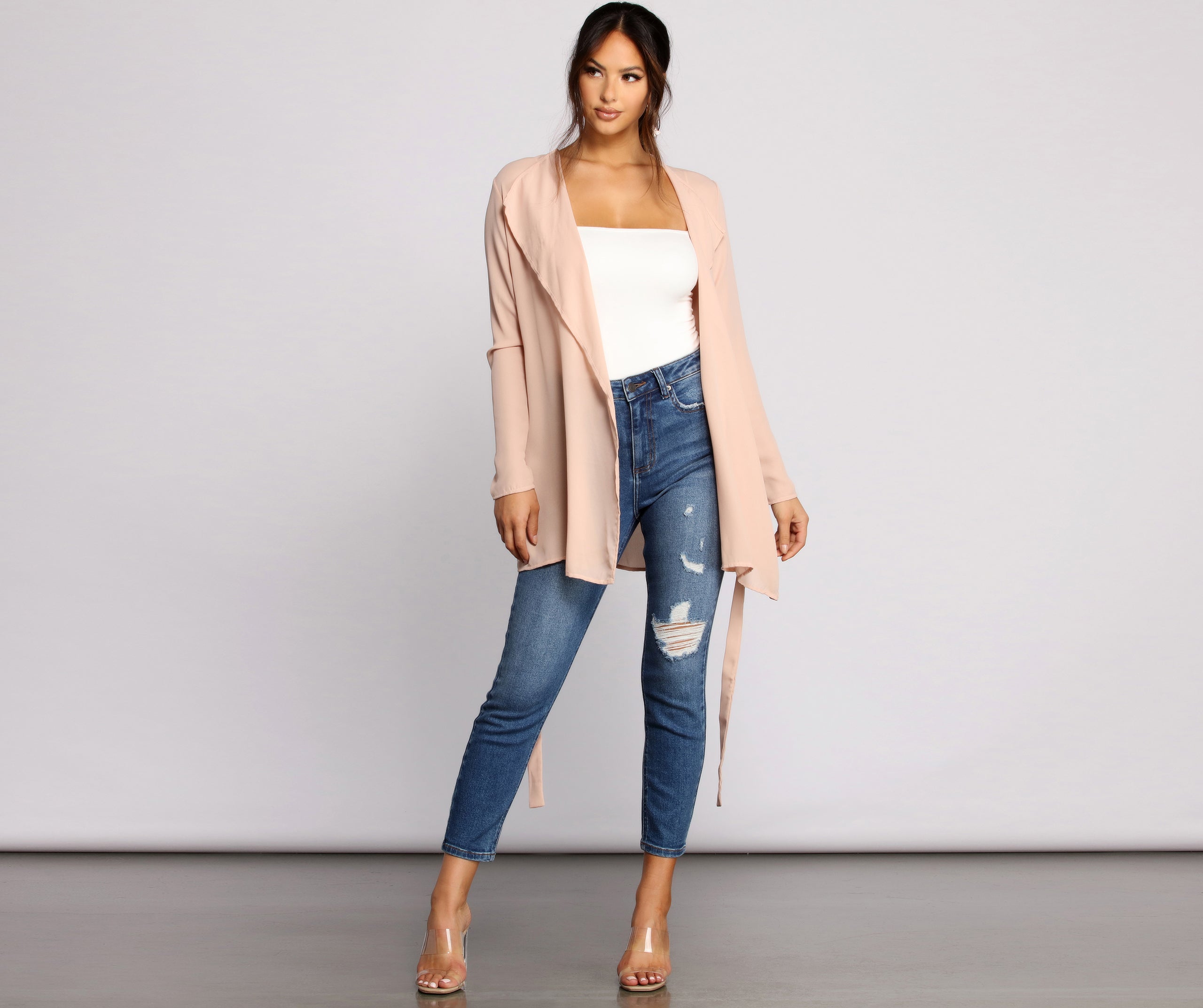 A Classic Vibe Belted Trench - Image 4