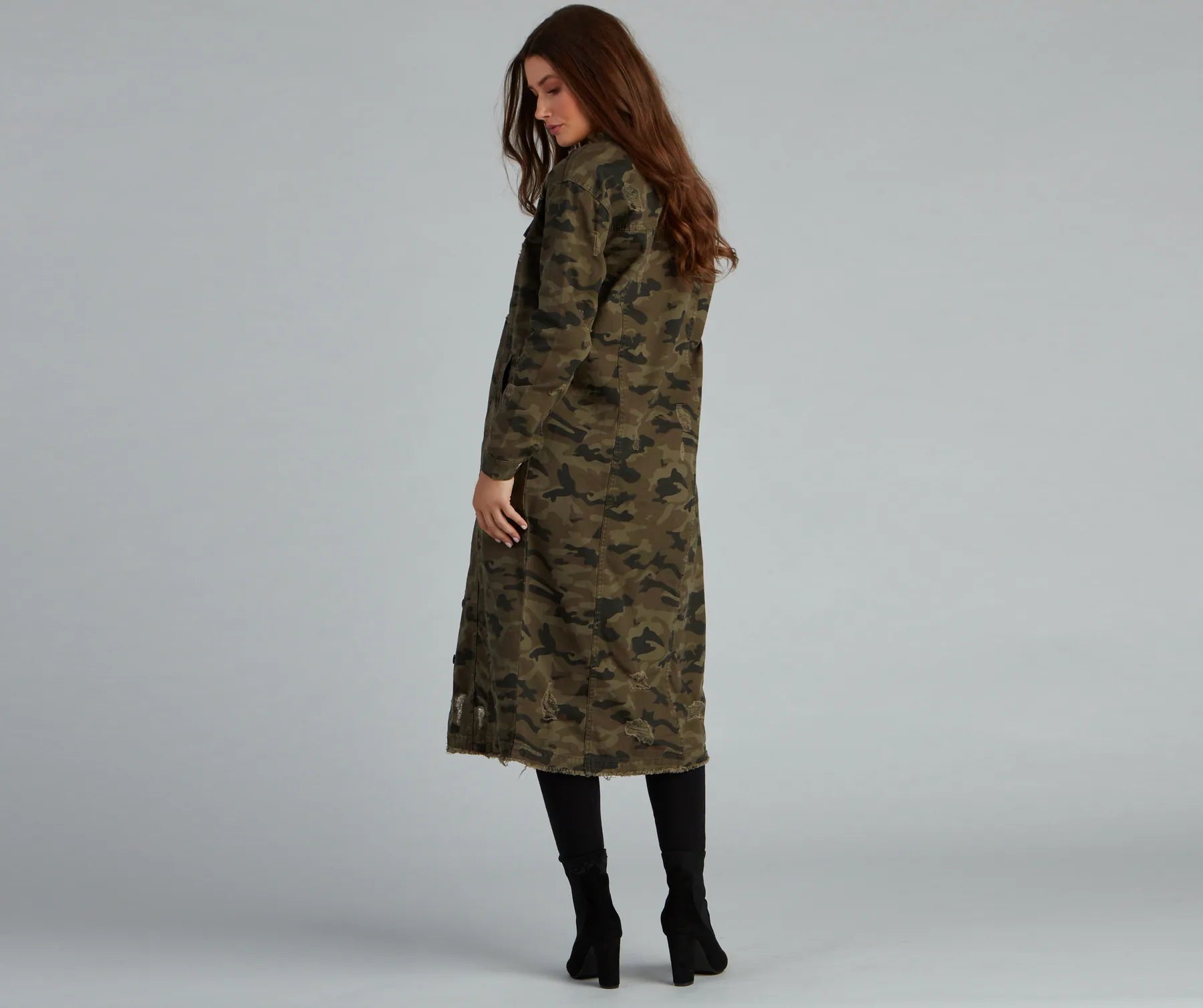 Step Up Camo Long Line Jacket - Image 4