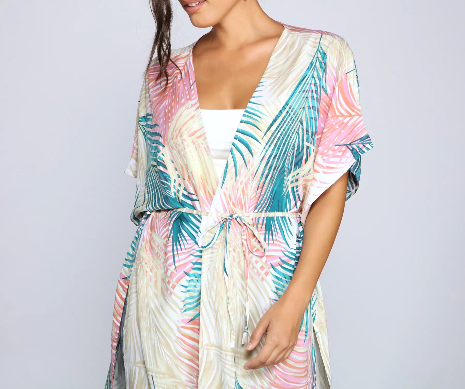 Vacay Bound Palm Leaf Duster - Image 5