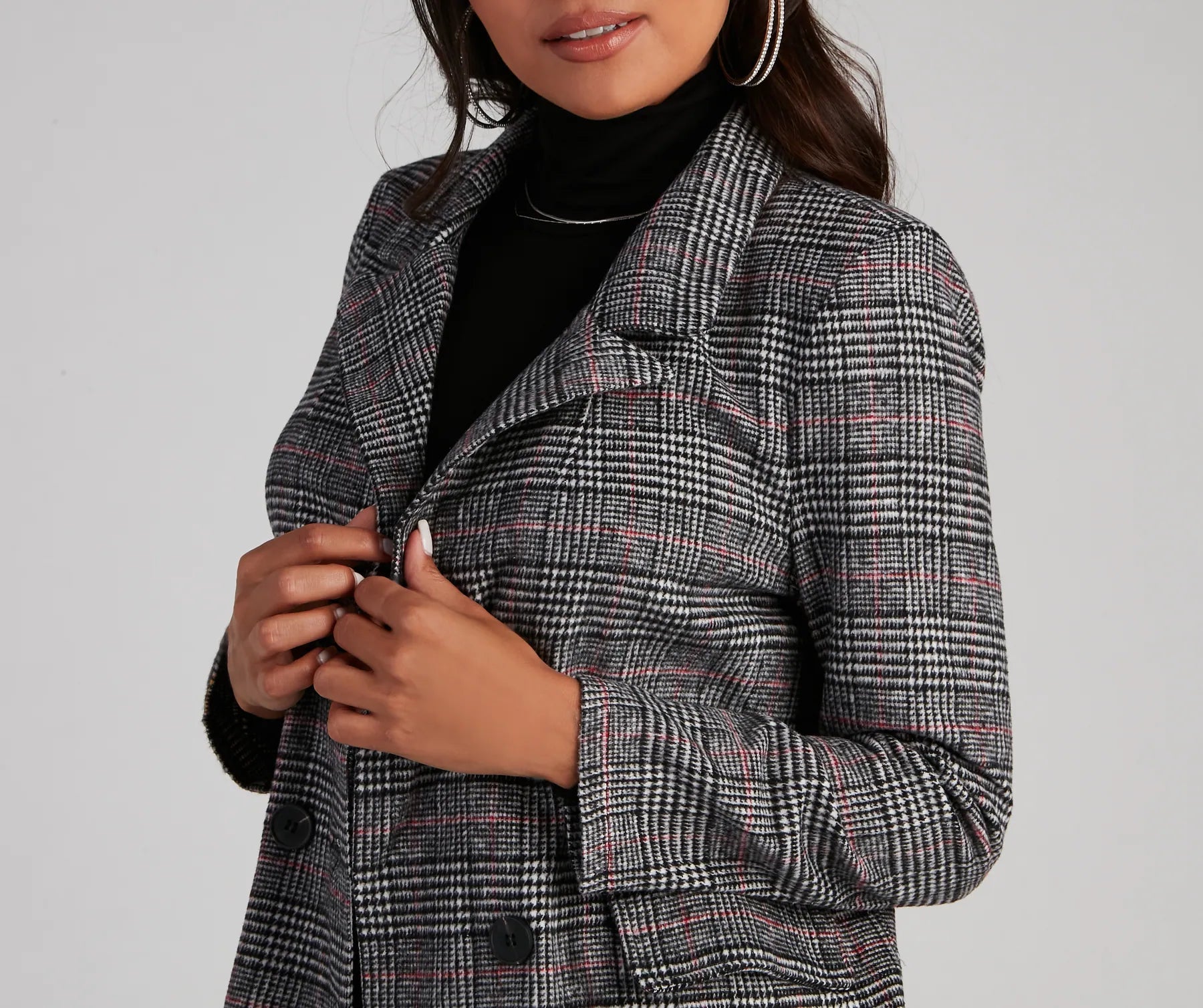 Taking Care Of Business Plaid Blazer - Image 3
