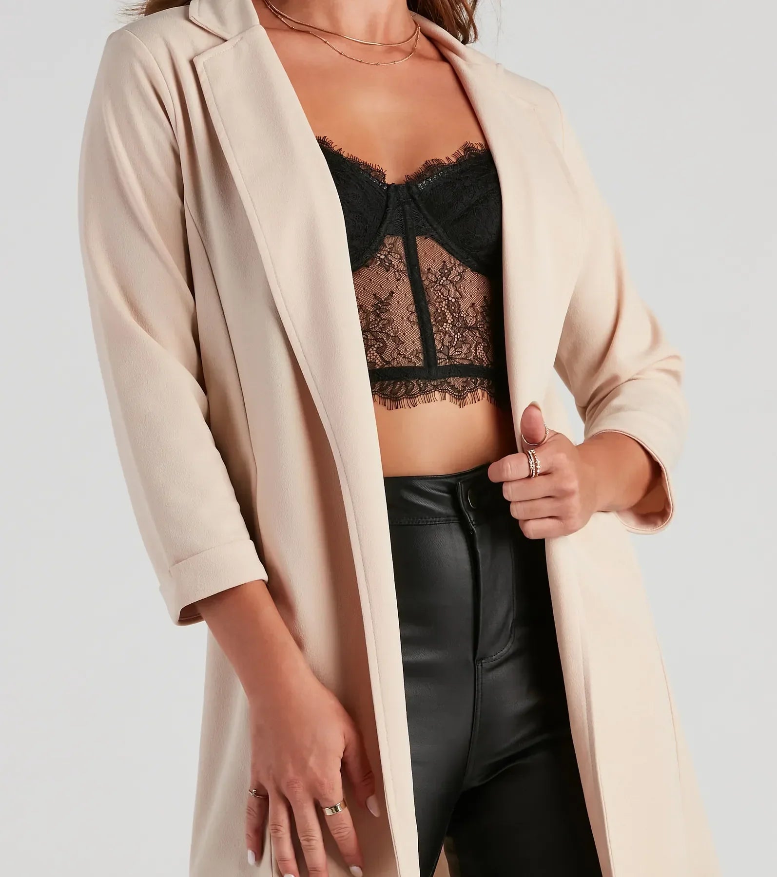 Boss Moves Crepe Long Line Blazer - Image 4