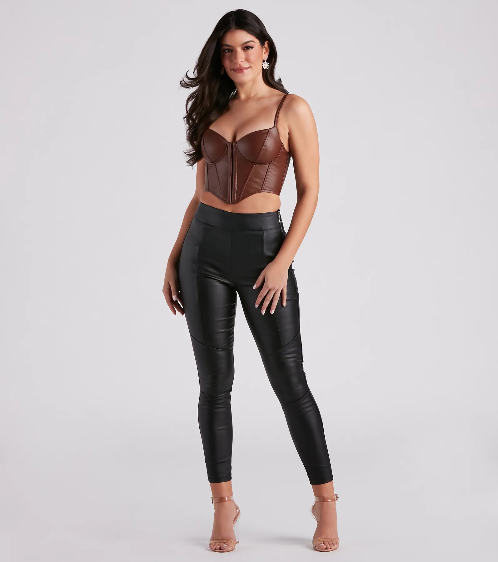 Livin' On The Edge Coated Faux Leather Leggings - Image 2