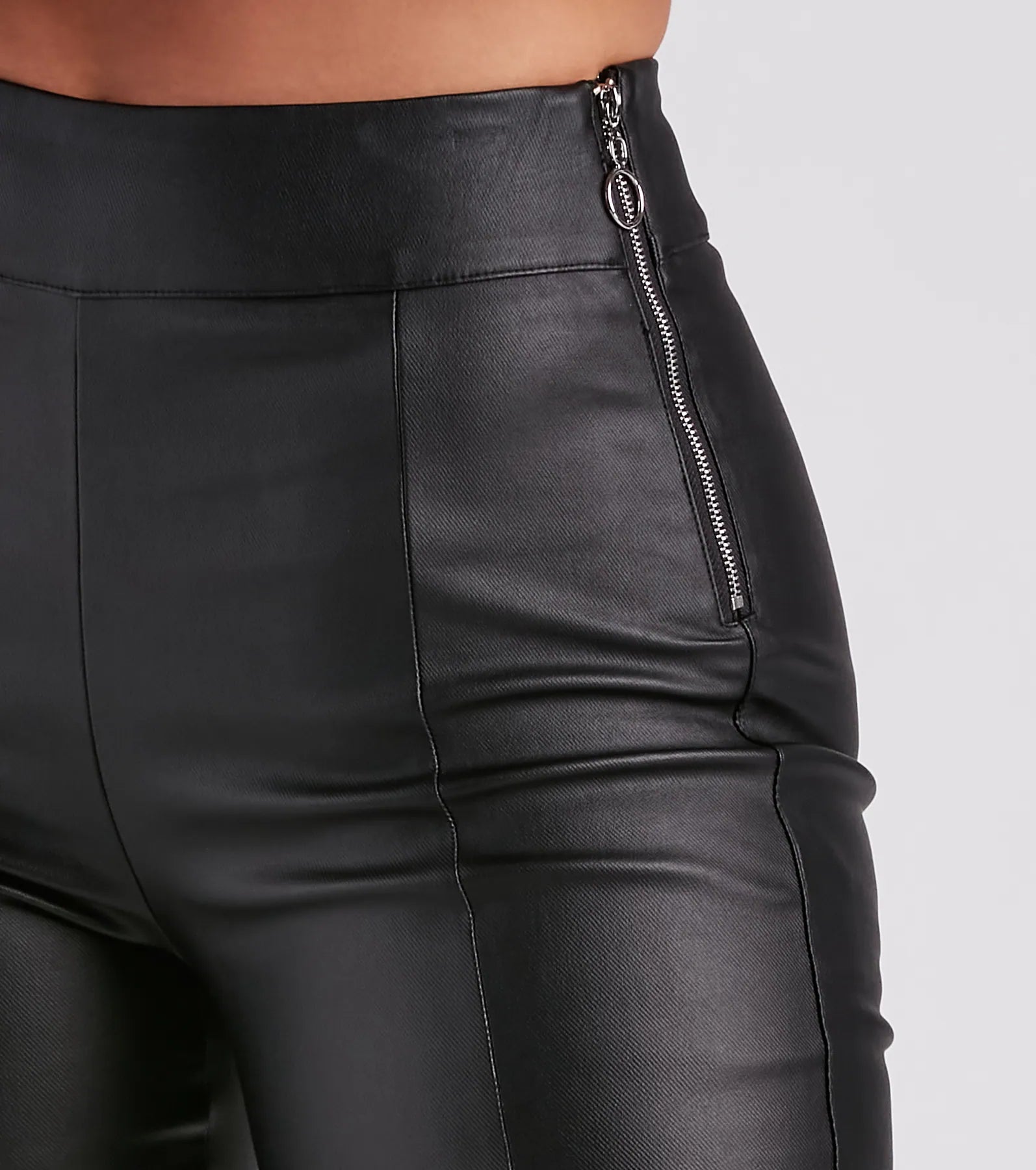Livin' On The Edge Coated Faux Leather Leggings - Image 4