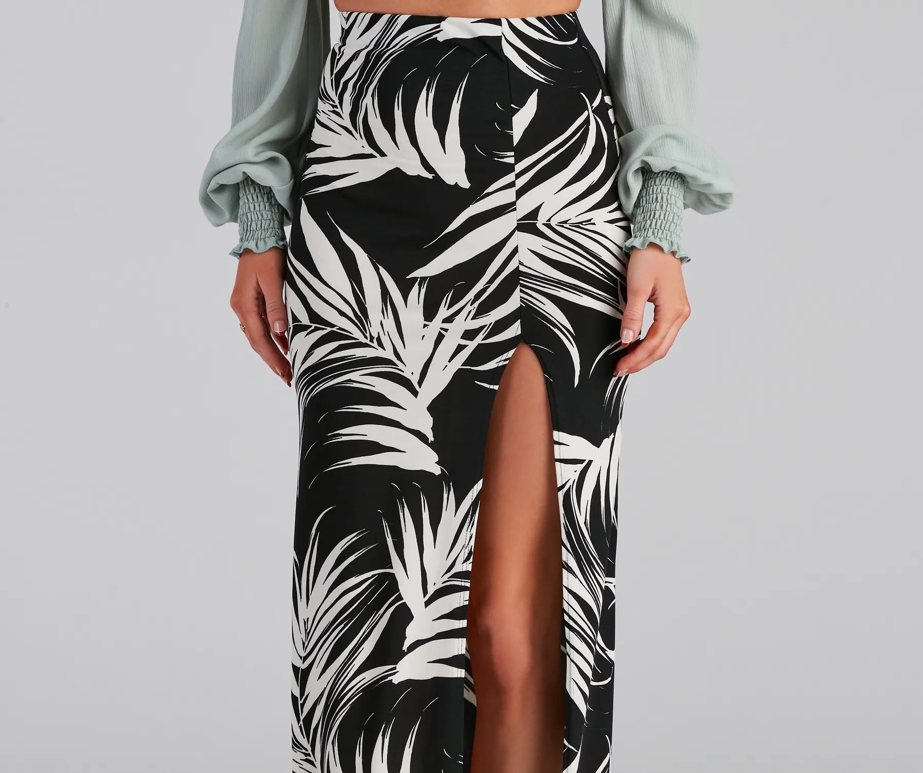 Hit The Tropics High Slit Maxi Skirt - Image 3