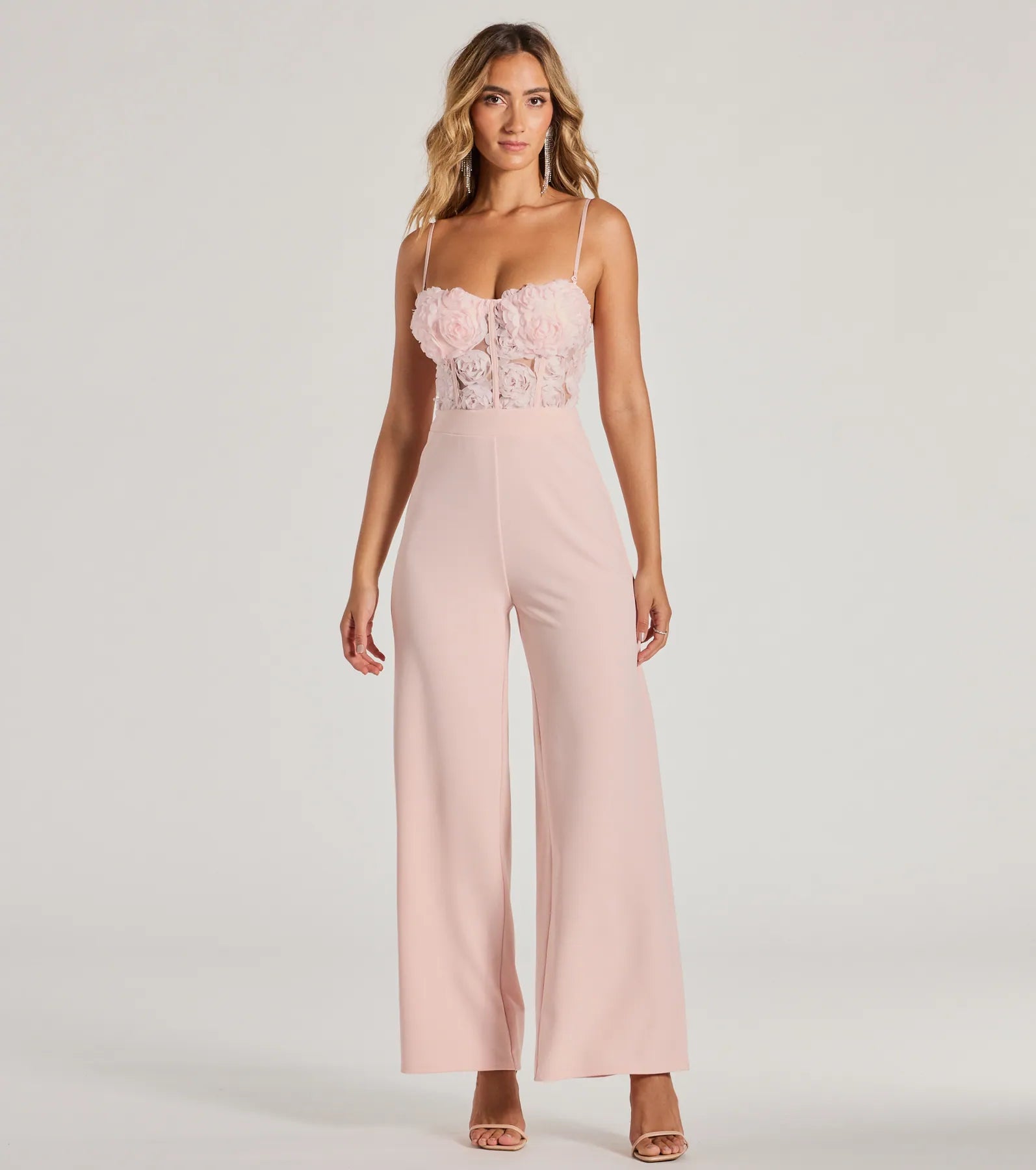 Bare Necessities Floral Applique Corset Jumpsuit - Image 5