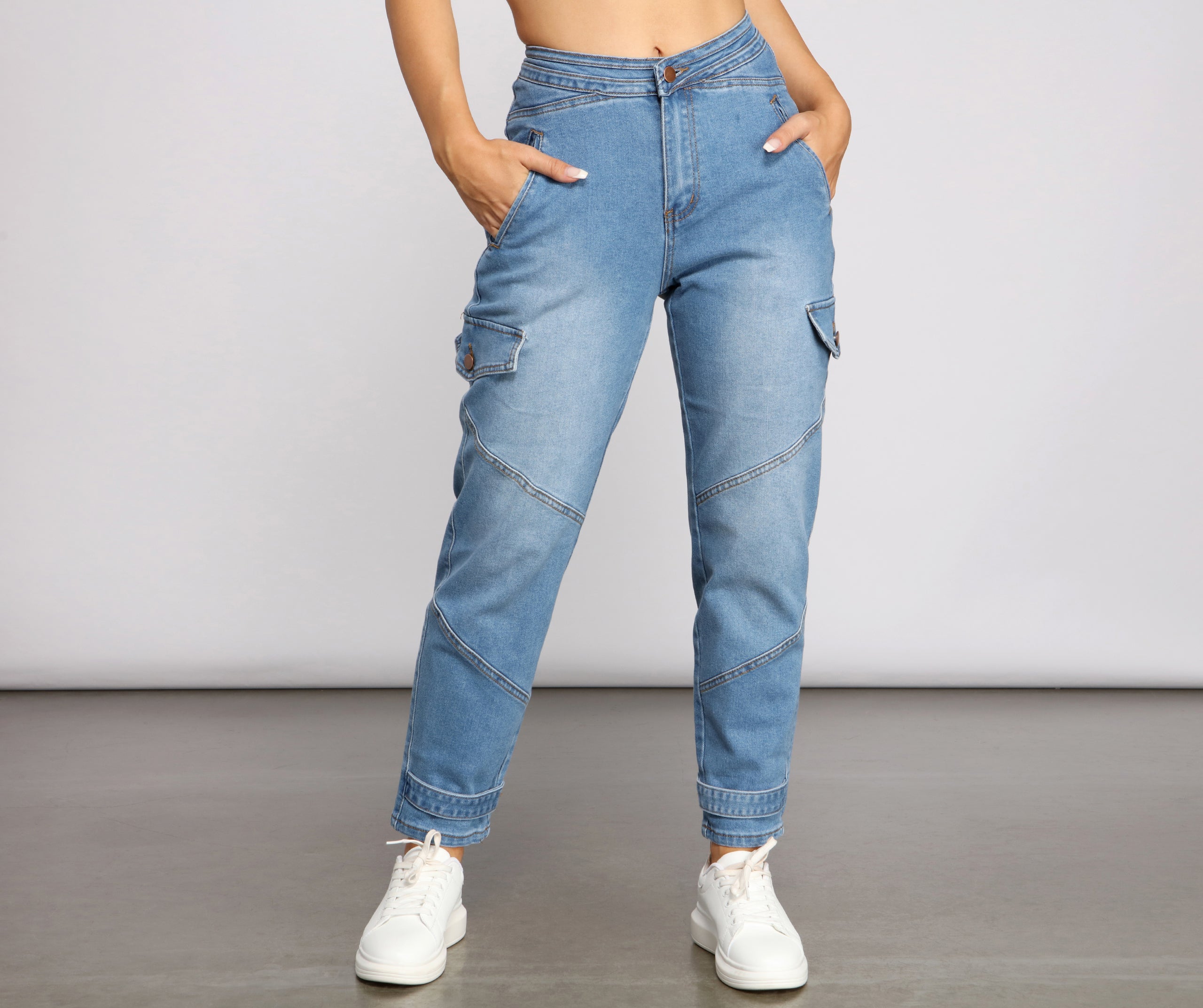 Such A Trendsetter Cargo Denim Joggers - Image 4