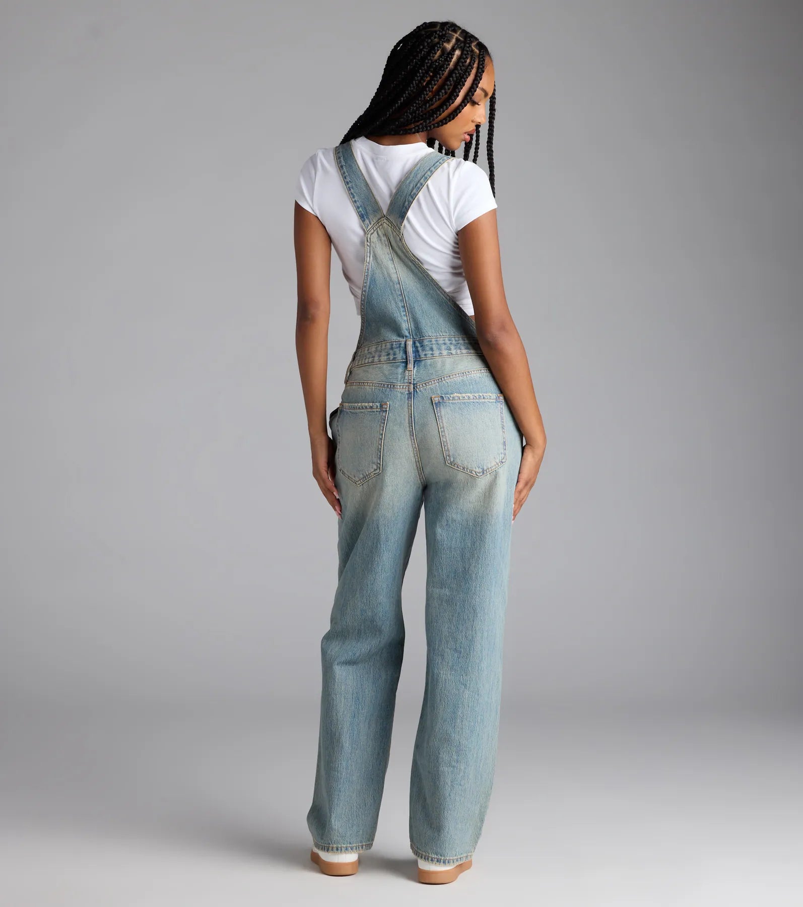 Casual Babe Tinted Denim Overalls - Image 3