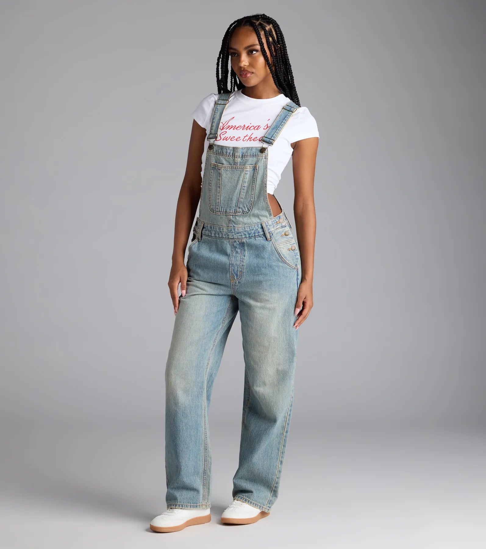 Casual Babe Tinted Denim Overalls - Image 5